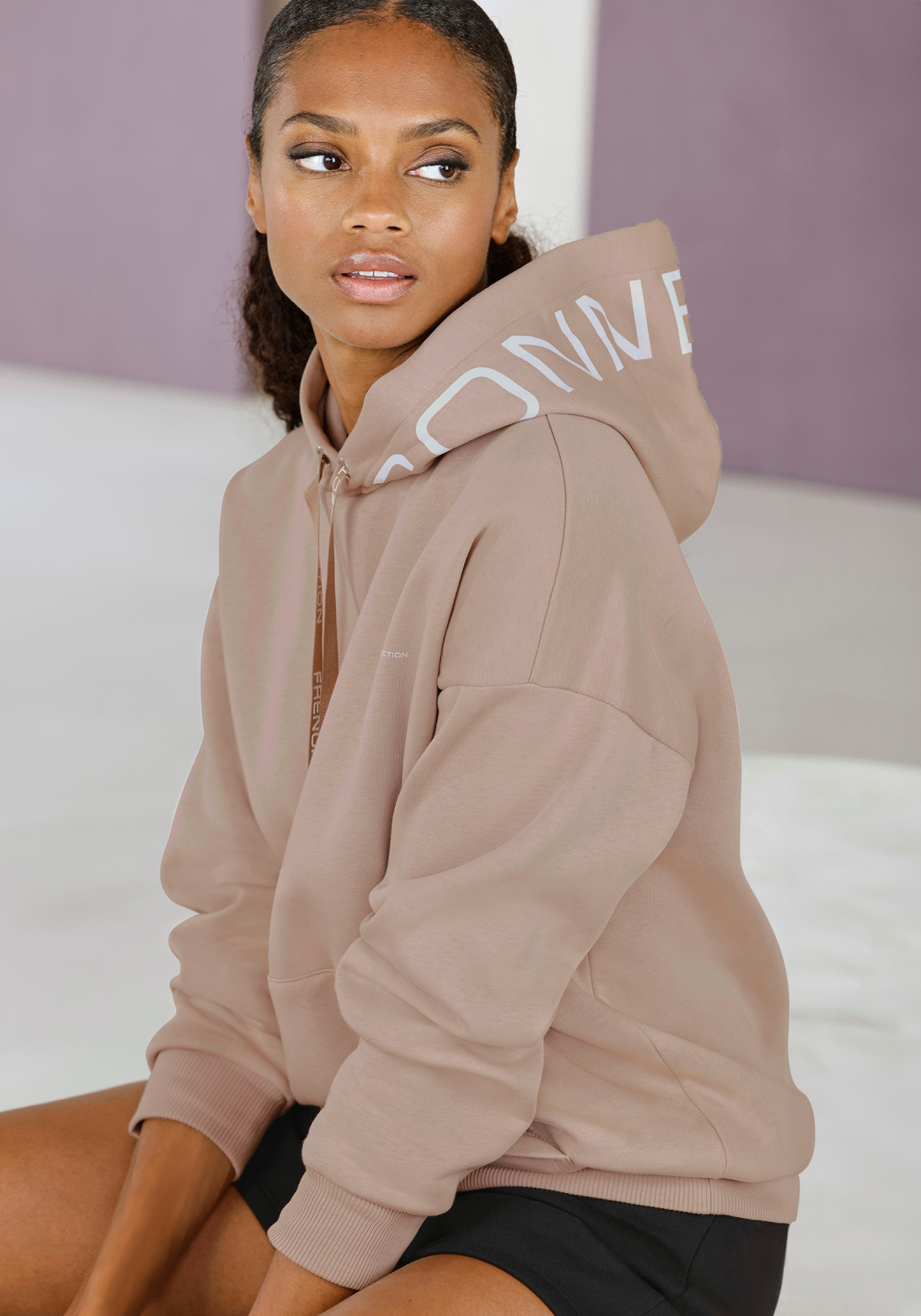 French Connection Kapuzenpullover mit Logodruck günstig online kaufen