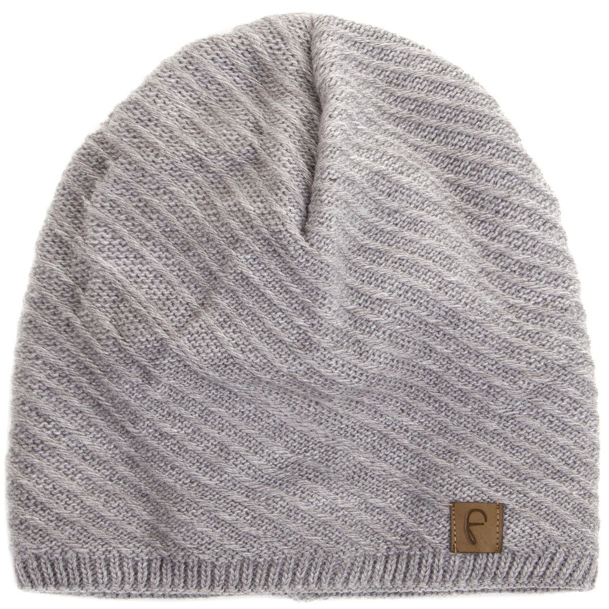 Faera Strickmütze Wintermütze Damen Mütze Beanie Haube gefüttert Strickmütze Damenmütze