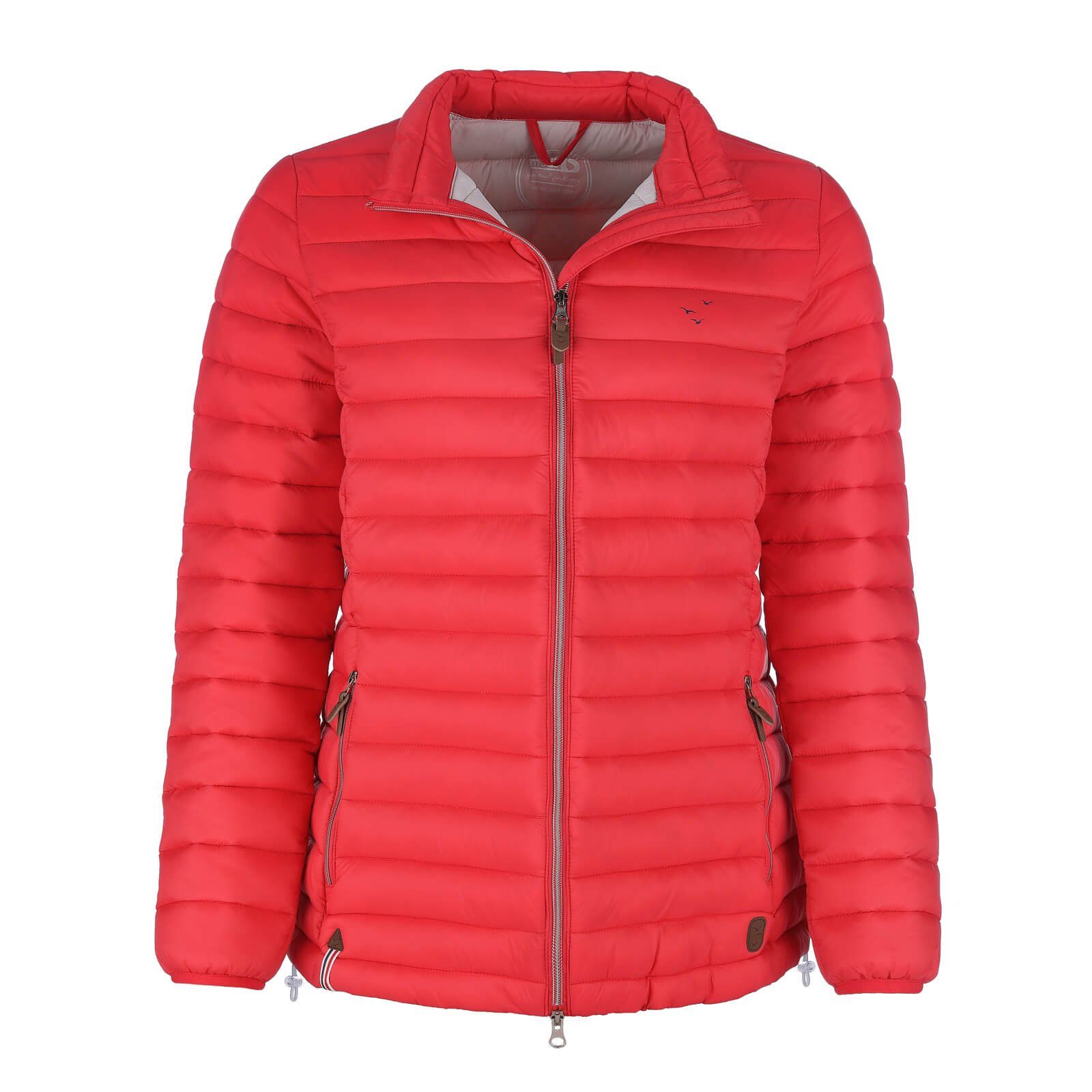 modAS Steppjacke Damen Jacke mit (20) rot Aufbewahrungsbeutel Daunenoptik Stehkragen inkl. 