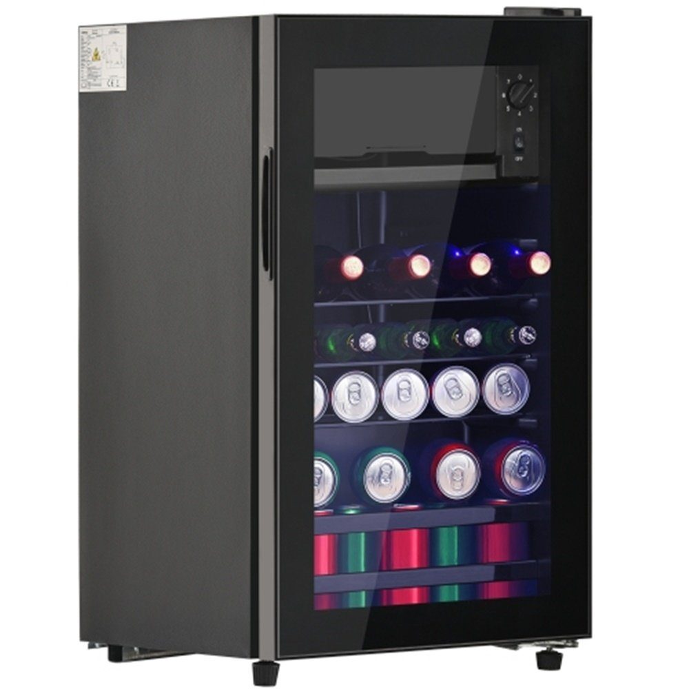 Docrooup Kühlschrank SC-76A, 71.60 cm hoch, 43.50 cm breit, 6L+70L für Eis, Geräuscharmer Betrieb, verstellbare Einlegeböden