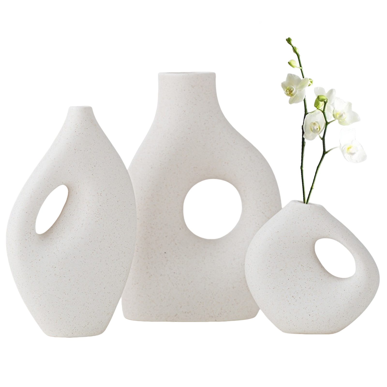 TWSOUL Dekovase 3St Matte Vase, Keramikvase, günstig online kaufen