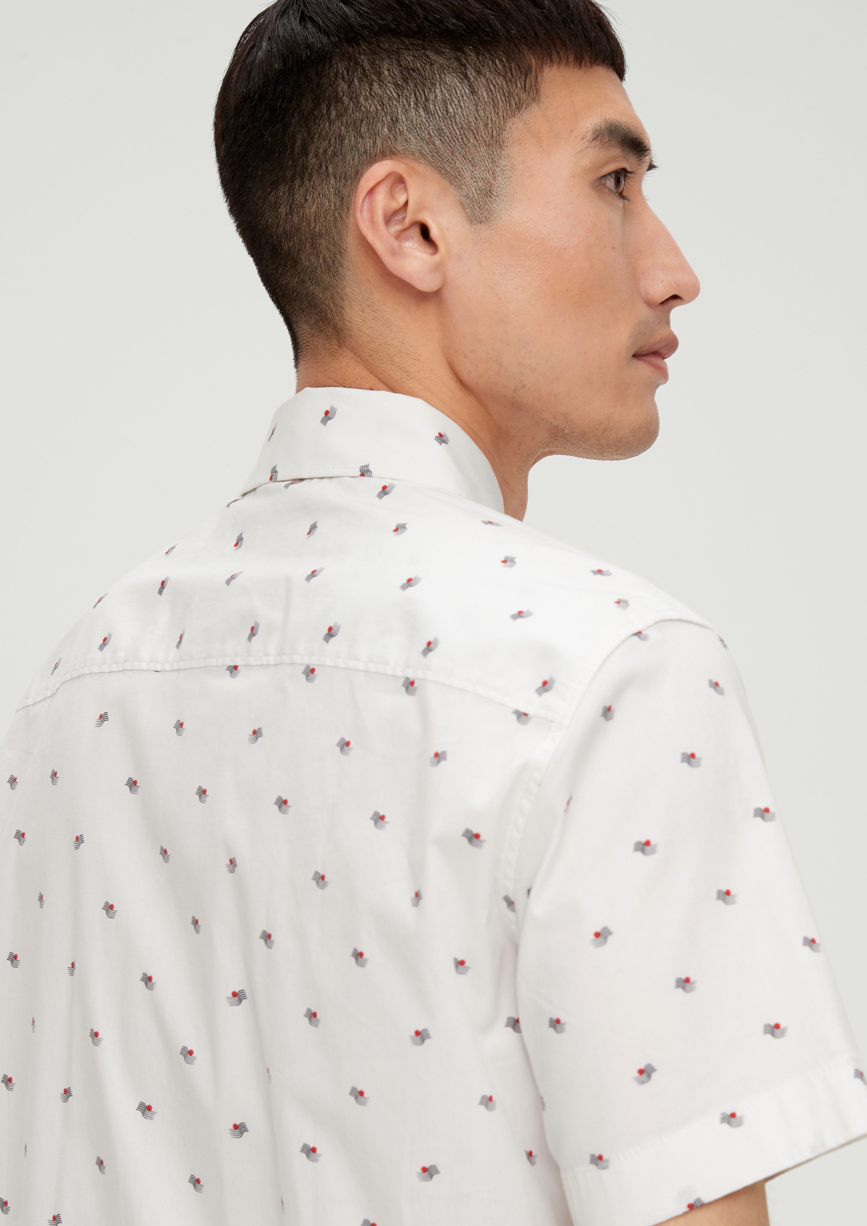 s.Oliver Kurzarmhemd Slim: Kurzarmhemd mit Alloverprint günstig online kaufen