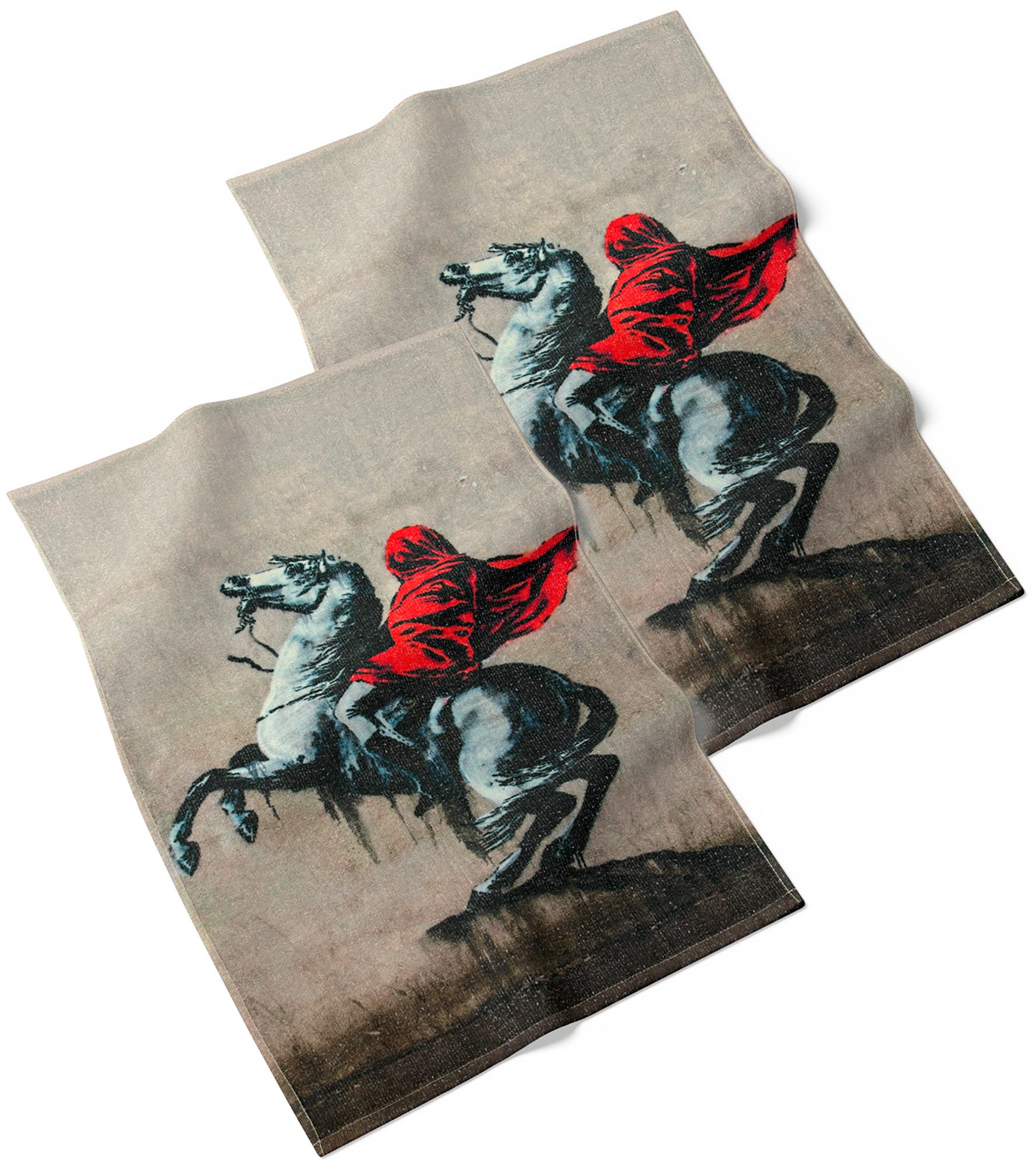 MuseARTa Полотенца для гостей The world's most famous Graffiti - Bonaparte, Baumwolle (2-St), Полотенца для гостей Kunstwerke ca.60x40cm Küchentücher Baumwolle Frottee