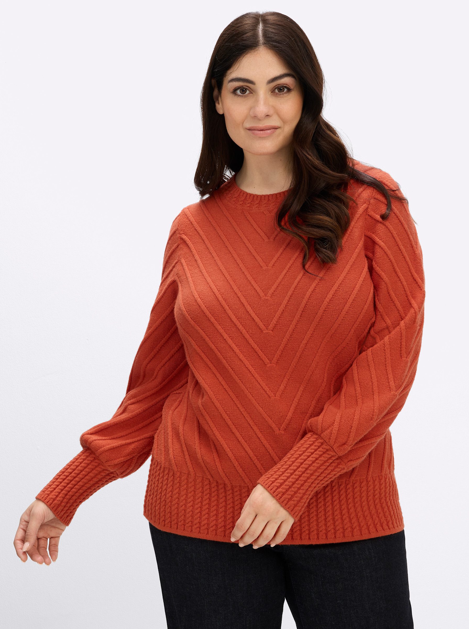 sheego by Joe Browns Strickpullover Langarm-Pullover Langarm