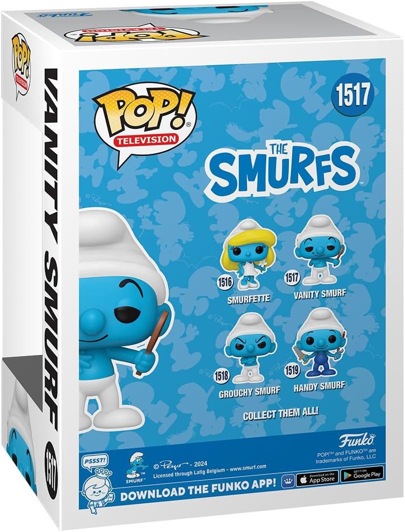 Funko Actionfigur Die Schlümpfe POP! TV Vinyl Figur Vanity Smurf 9 cm, (1-tlg), niedliche Figur aus Vinyl