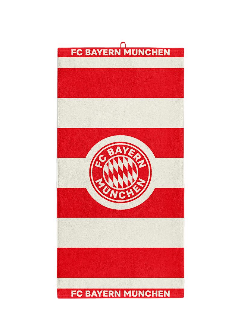 FC Bayern München Badetuch FC Bayern München Duschtuch 140 x 70 cm (Rot/Weiß), Baumwolle
