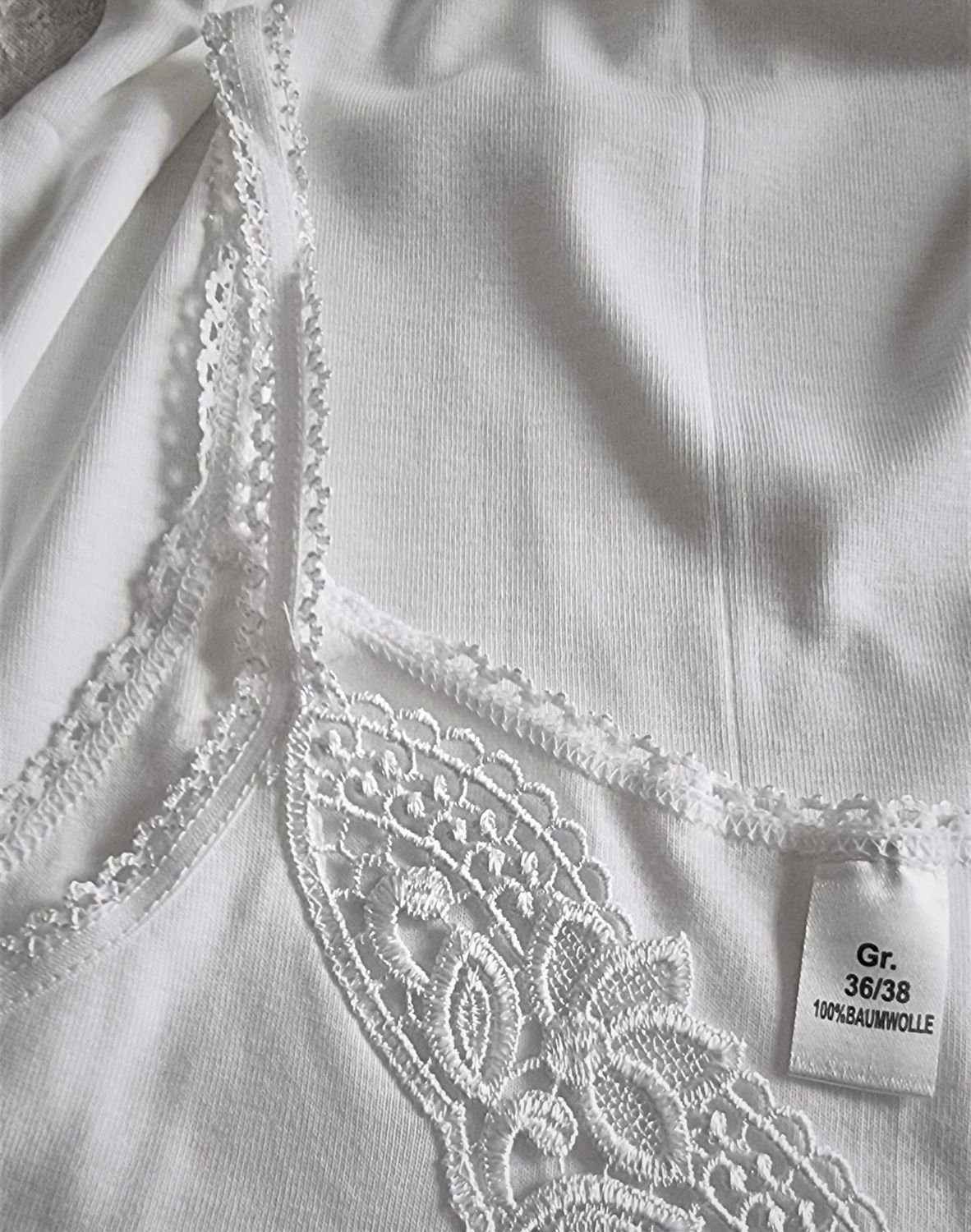 Baumwolle 3 elastischem weiß mit Pack) Unterhemd Unterhemd aus und Collection® Bund reiner (Sparpack, elastischen Stück Damen Toker Trägern
