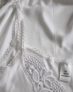 Toker Collection® Unterhemd Damen Unterhemd mit elastischen Trägern und elastischem Bund weiß (Sparpack, 3 Stück Pack) aus reiner Baumwolle