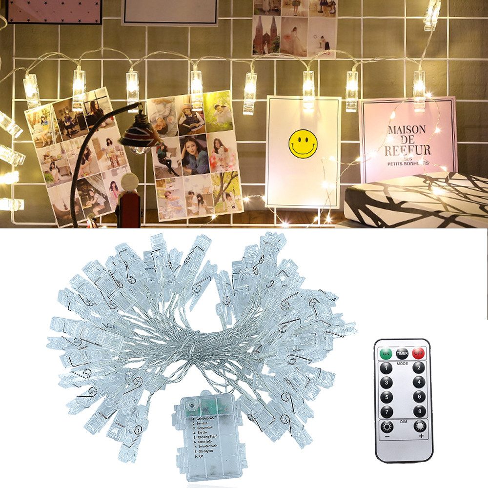 zggzerg LED-Lichterkette LED Fotoclips Lichterkette, 8 günstig online kaufen