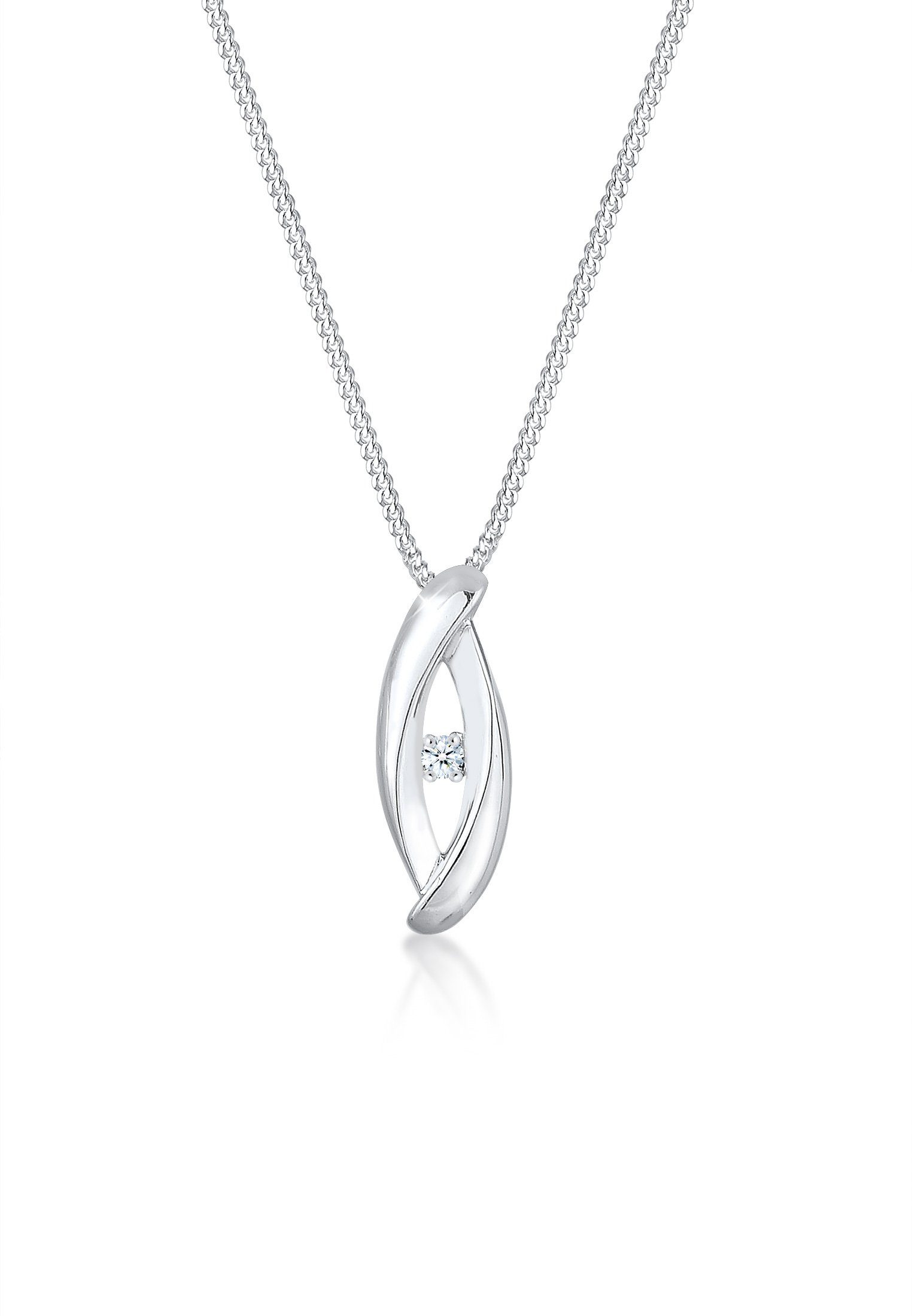 DIAMONDS Klassik Collierkettchen Silber Infinity Diamant 925 (0.03 Elli ct)