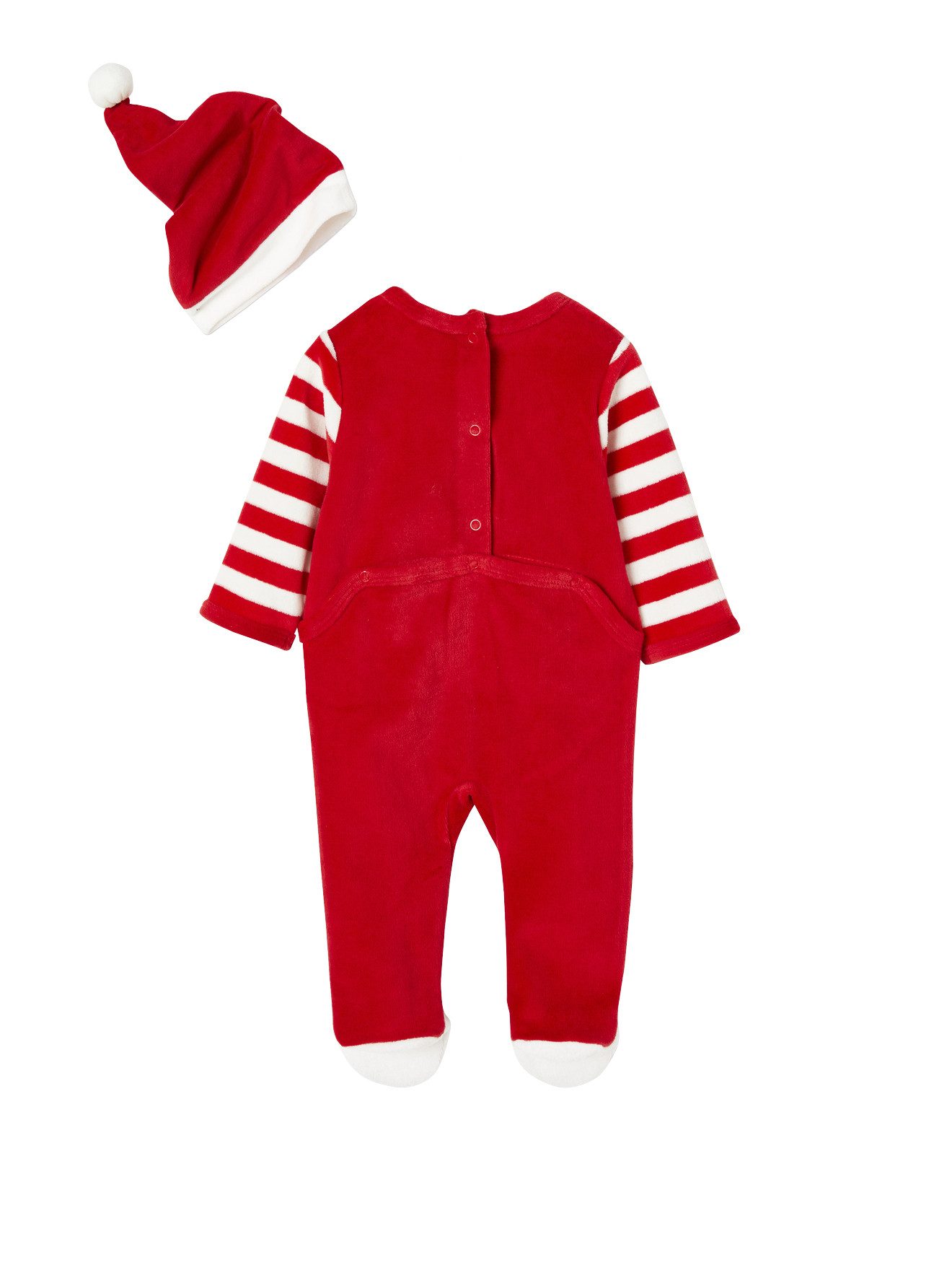 vertbaudet Schlafoverall Baby Weihnachts-Geschenkset: Strampler & Mütze – Bild 2 von 5