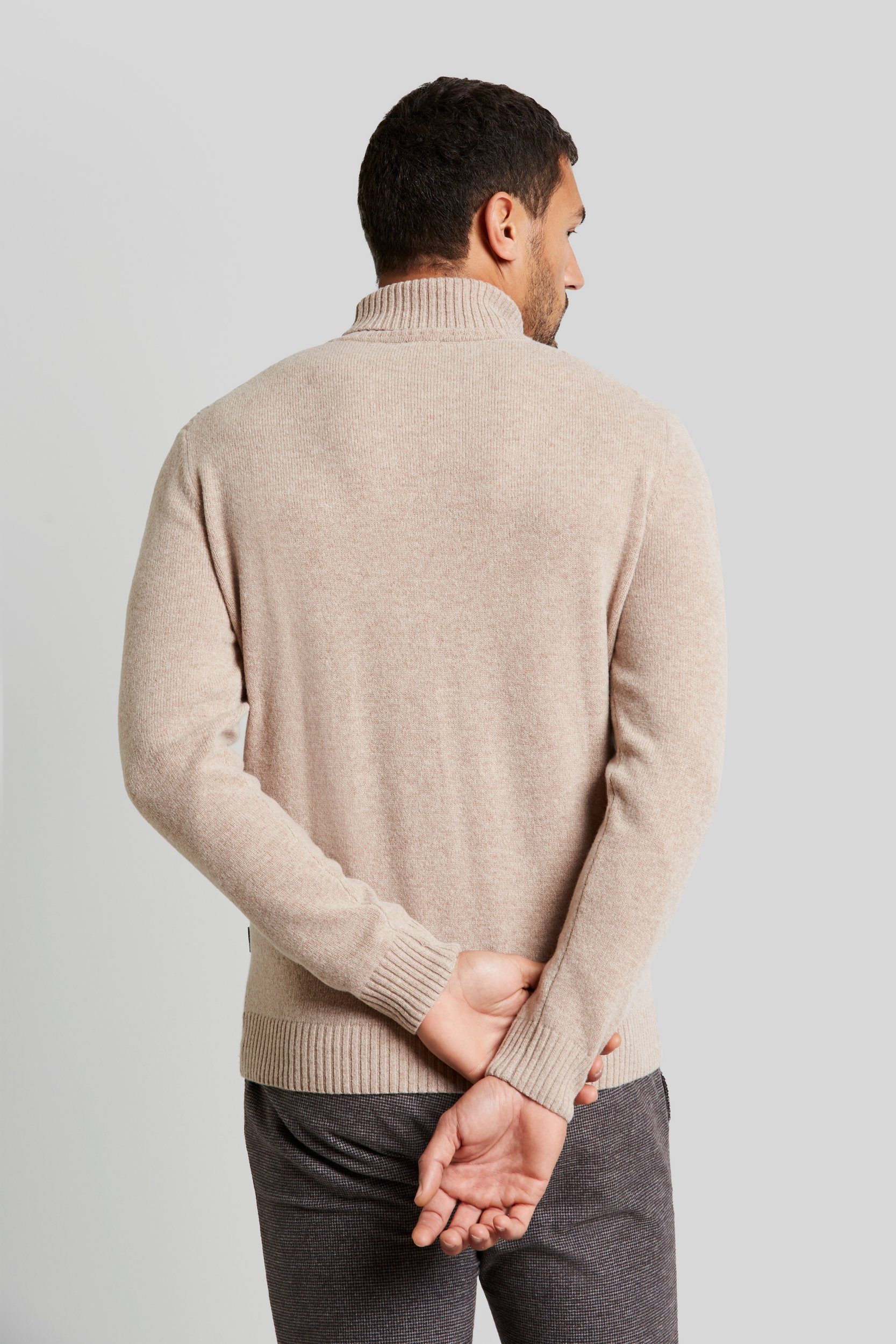 bugatti Rollkragenpullover mit 3-D-Rautenmuster günstig online kaufen