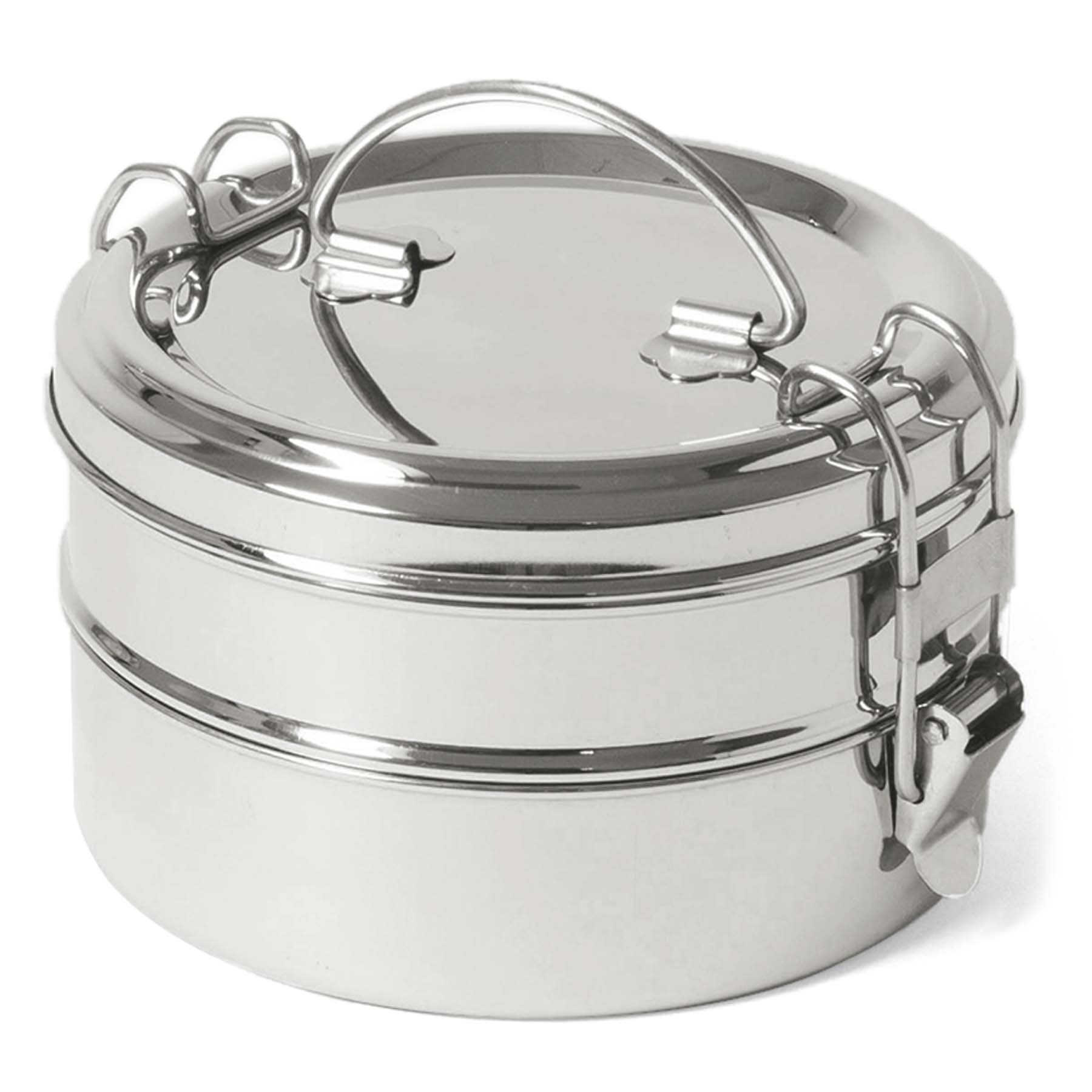 Brotbox Tiffin ECO XL, Lunchbox Edelstahl Double