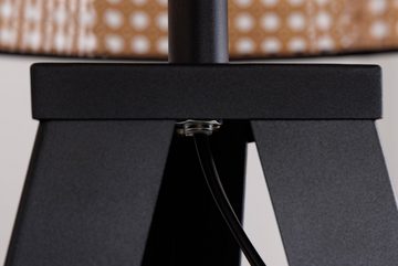 riess-ambiente Stehlampe VIENNA 140cm natur / schwarz, Ein-/Ausschalter, ohne Leuchtmittel, Wohnzimmer · mit Lampenschirm · Dreifuß · Wiener Geflecht · Retro