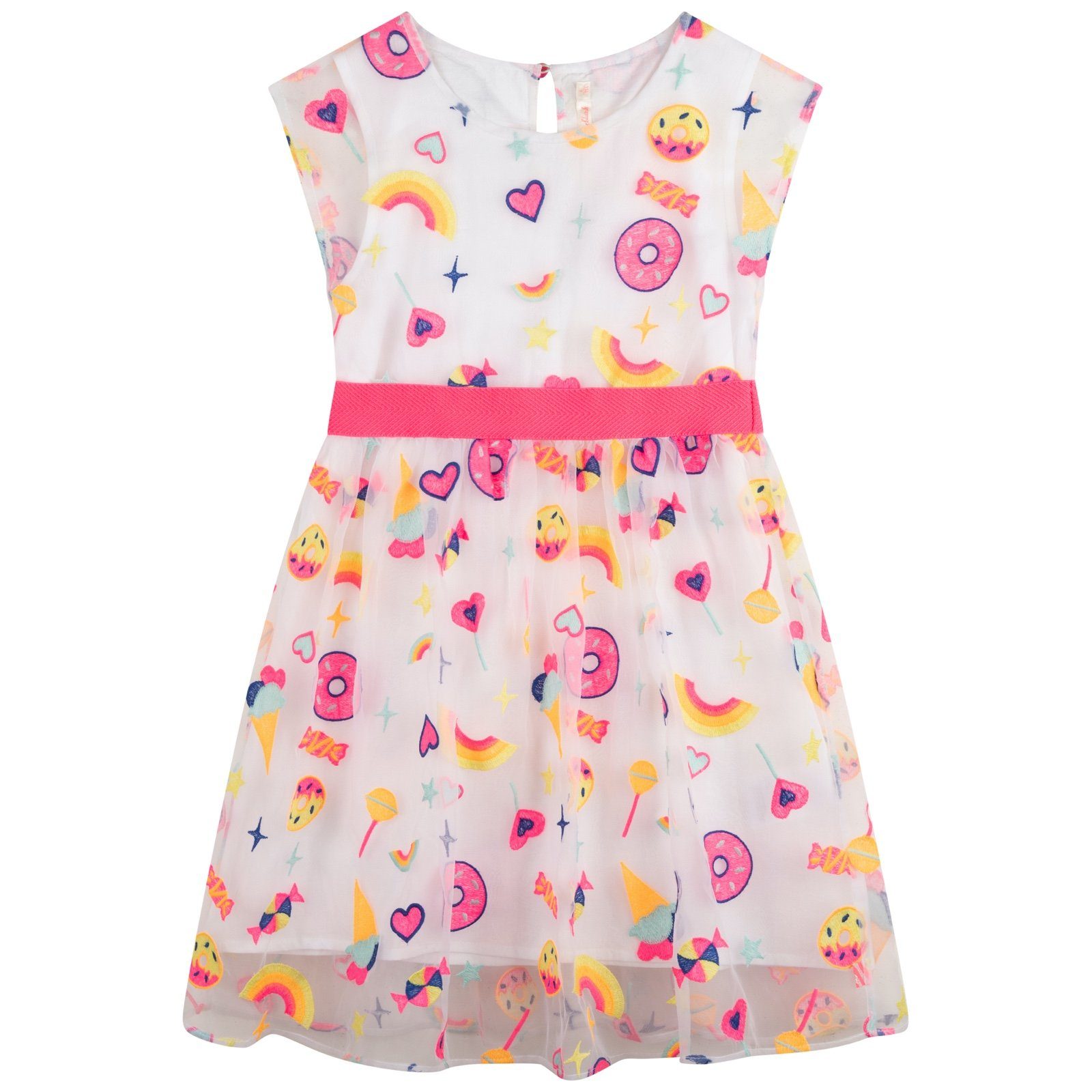 Billieblush Sommerkleid Billieblush Kleid aus Organza in weiß mit fancy Stickerei
