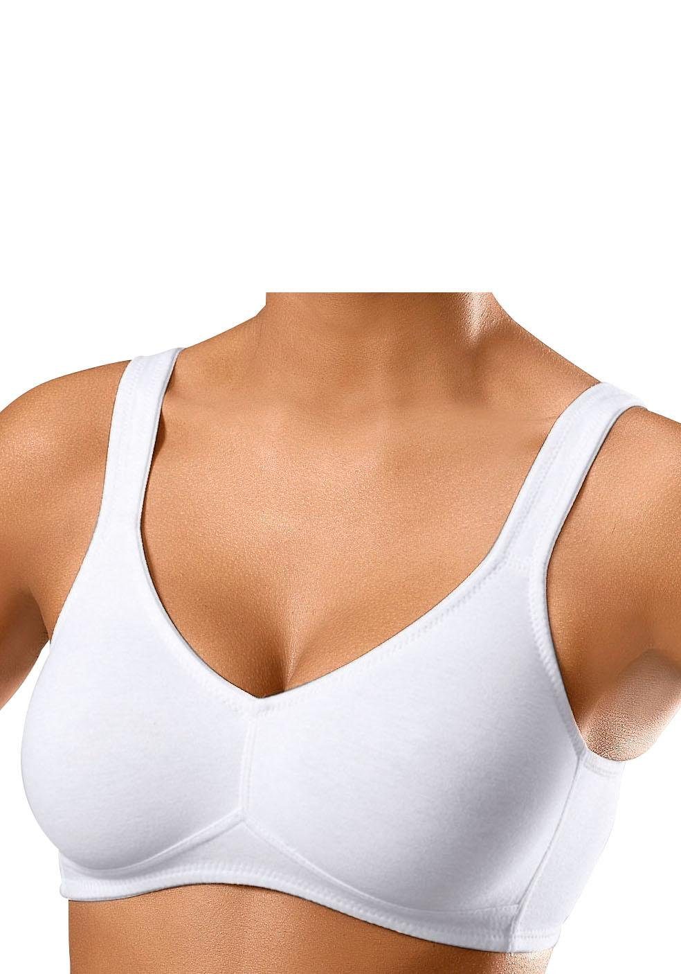 bordeaux+weiß aus (Packung, Bügel, weicher fleur Stück) petite 2 Baumwolle, Soft-BH Basic Dessous ohne