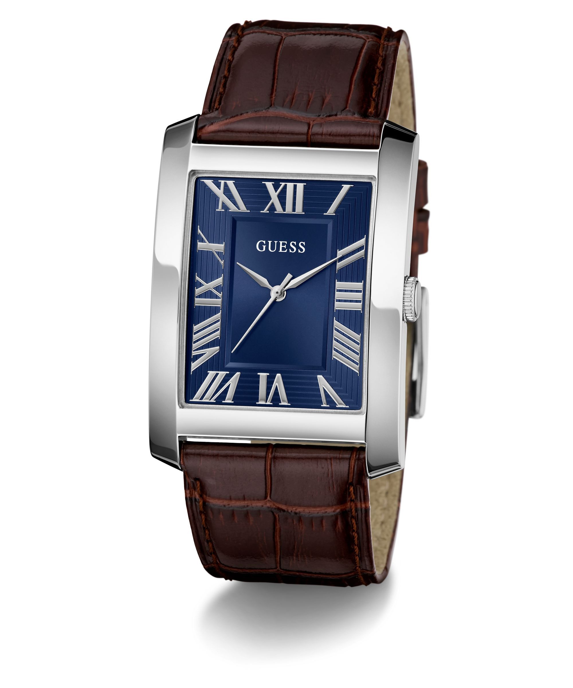 Guess Quarzuhr CLYDE GW1003G2, Armbanduhr, Herrenuhr, Lederarmband, analog