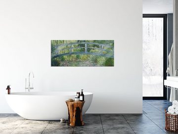 Pixxprint Glasbild Claude Monet - Seerosen IV, Claude Monet - Seerosen IV (1 St), Glasbild aus Echtglas, inkl. Aufhängungen und Abstandshalter