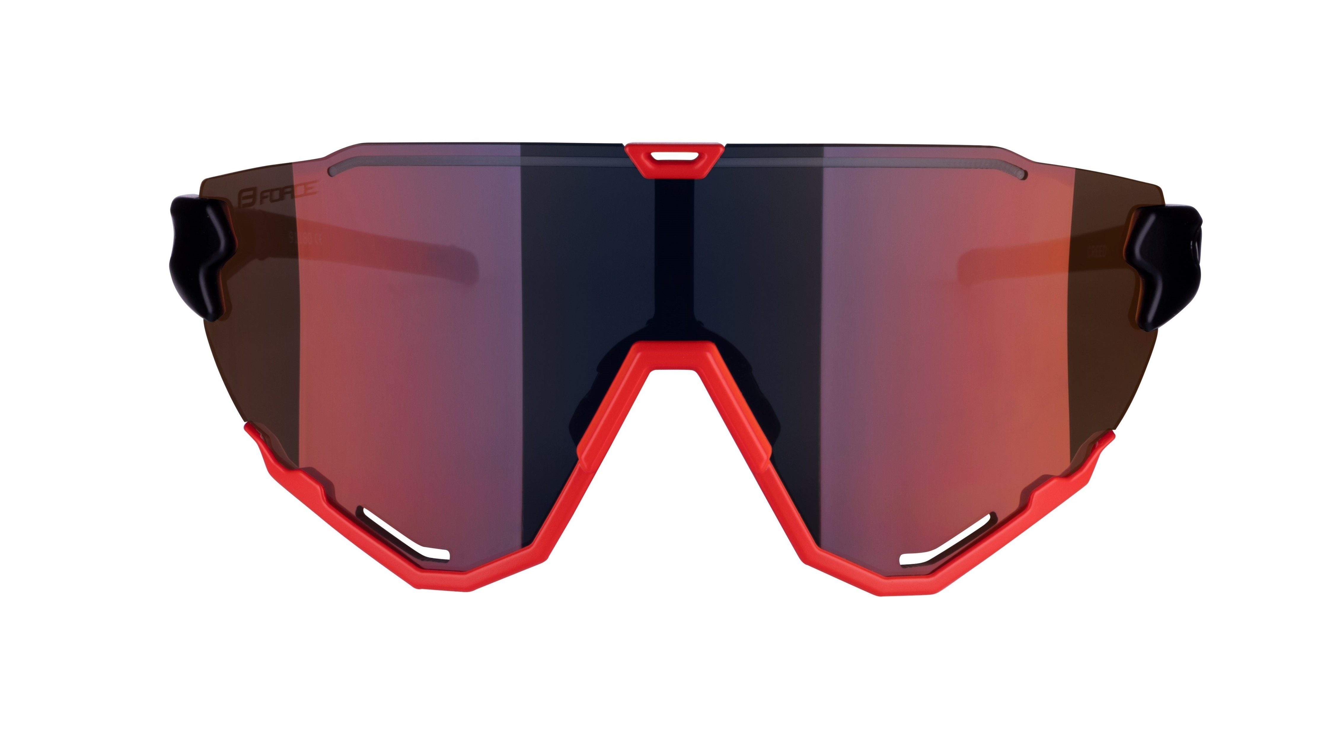 FORCE Fahrradbrille Sonnenbrille FORCE rote CREED Wechsel-Linsscheibe