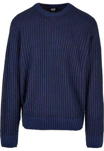 URBAN CLASSICS Rundhalspullover Urban Classics Herren Oversized Two Tone Sweater (1-tlg)