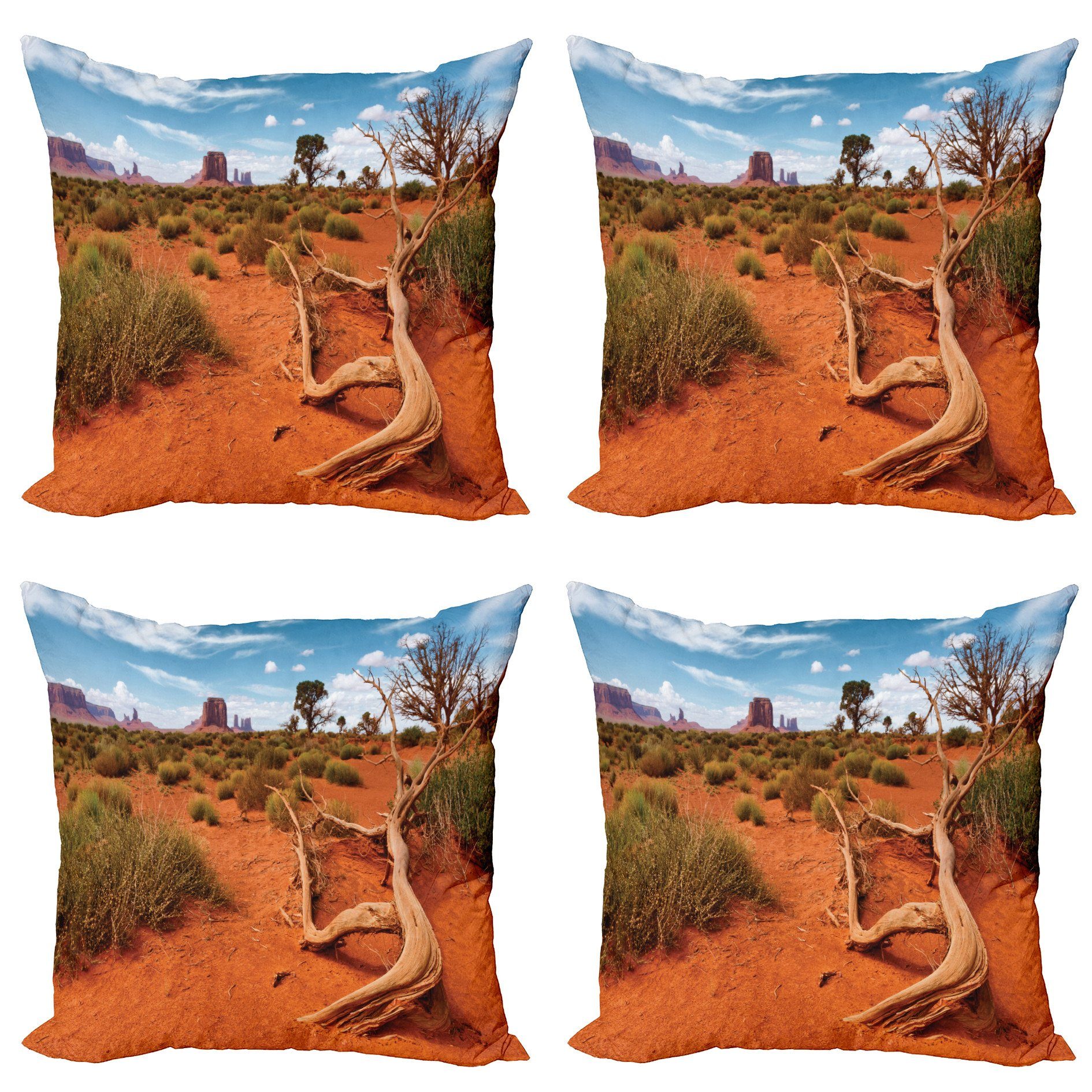 Kissenbezüge Modern Accent Doppelseitiger Digitaldruck, Abakuhaus (4 Stück), Landschaft Arizona-Tal-Landschaft
