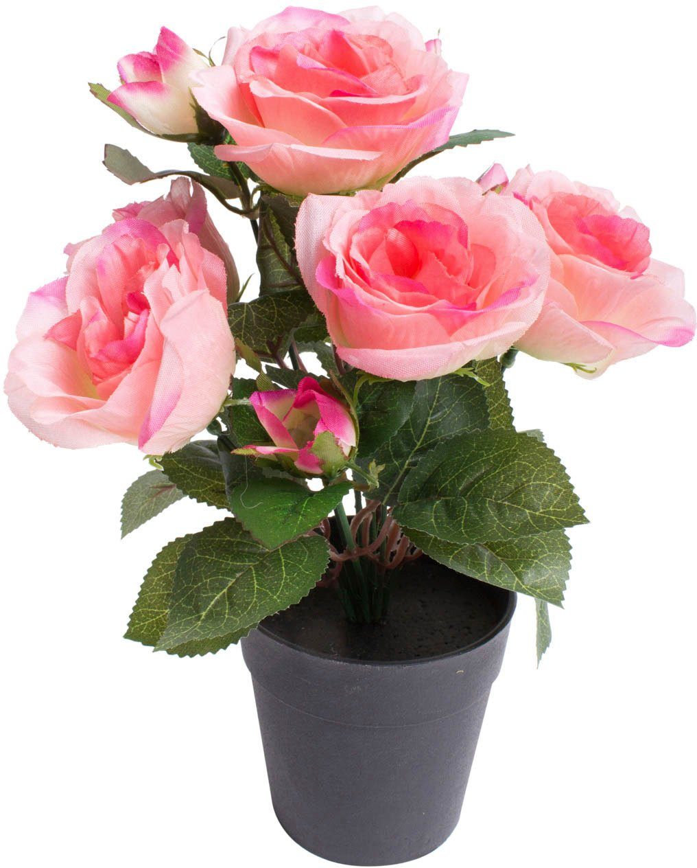 Kunstblume Rosenbusch Rose, Botanic-Haus, Höhe 27 cm | Kunstblumen