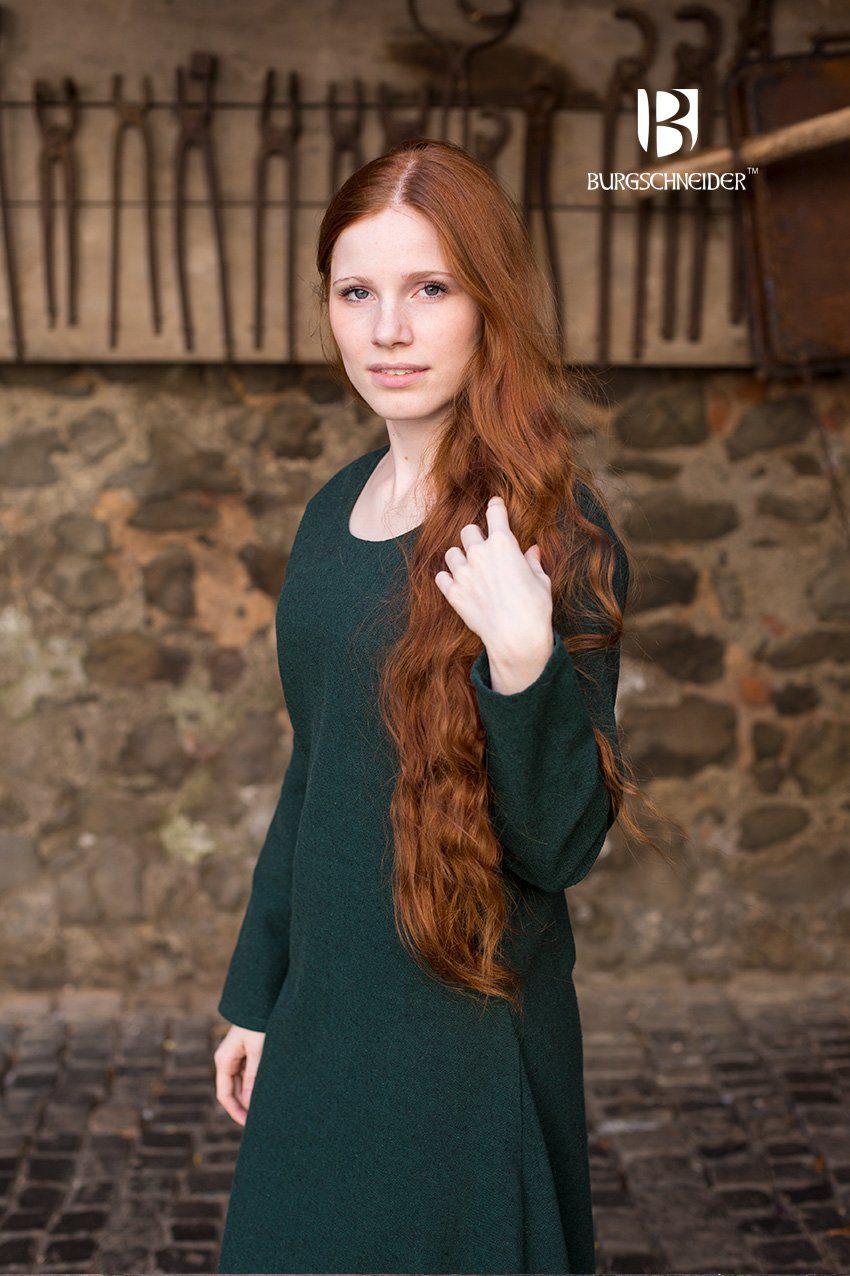 Burgschneider Ritter-Kostüm Mittelalter Kleid Typ Unterkleid Freya Grün XXL