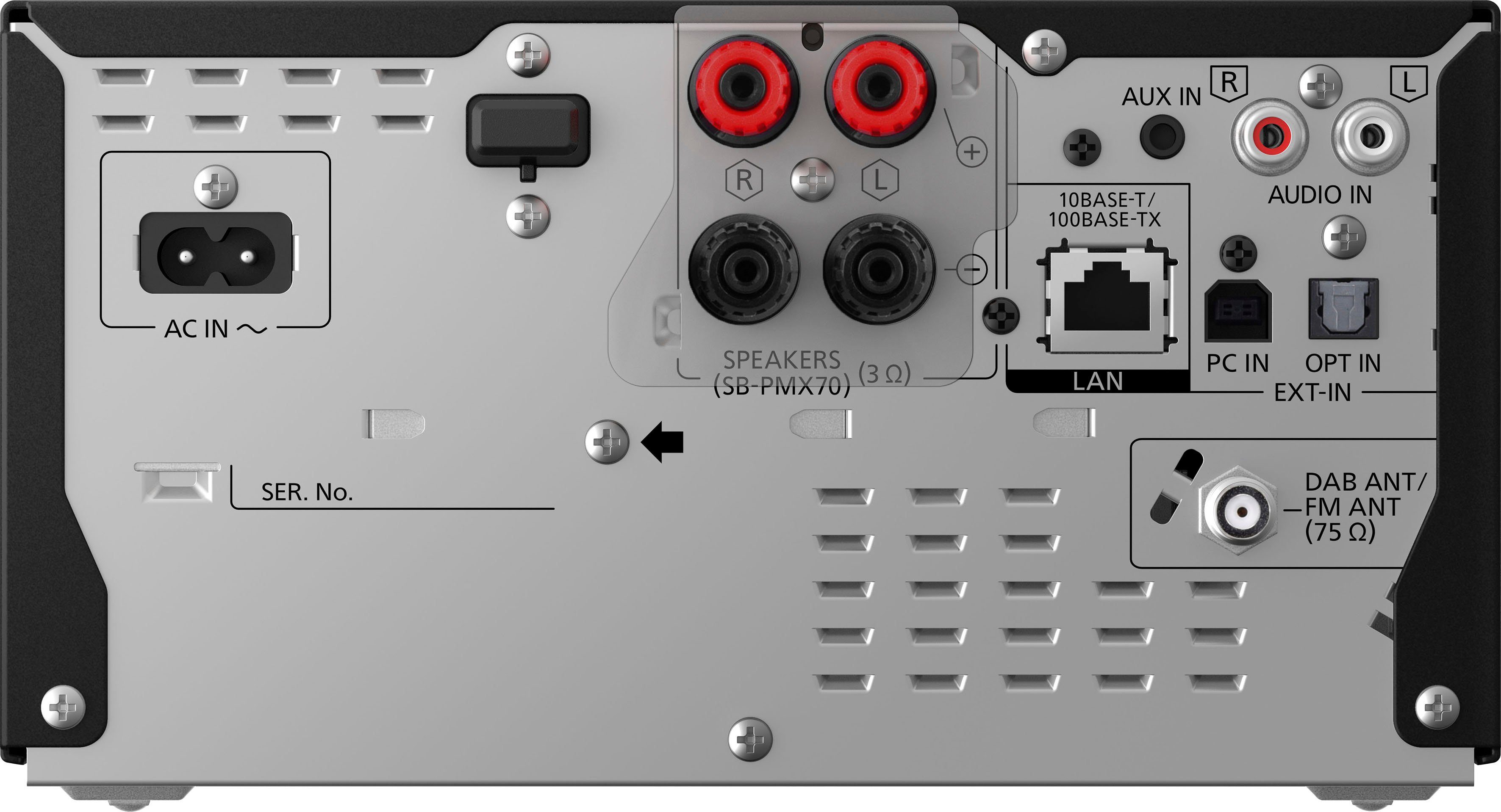 WLAN, Hi-Res USB-Audiowiedergabe) Audio, (Bluetooth, Micro- Panasonic Radio, UKW Kompaktanlage schwarz SC-PMX802E Premium