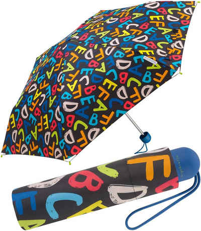 HAPPY RAIN Taschenregenschirm Mini Kinderschirm Basic reflektierend bedruckt, farbenfroh und fantasievoll