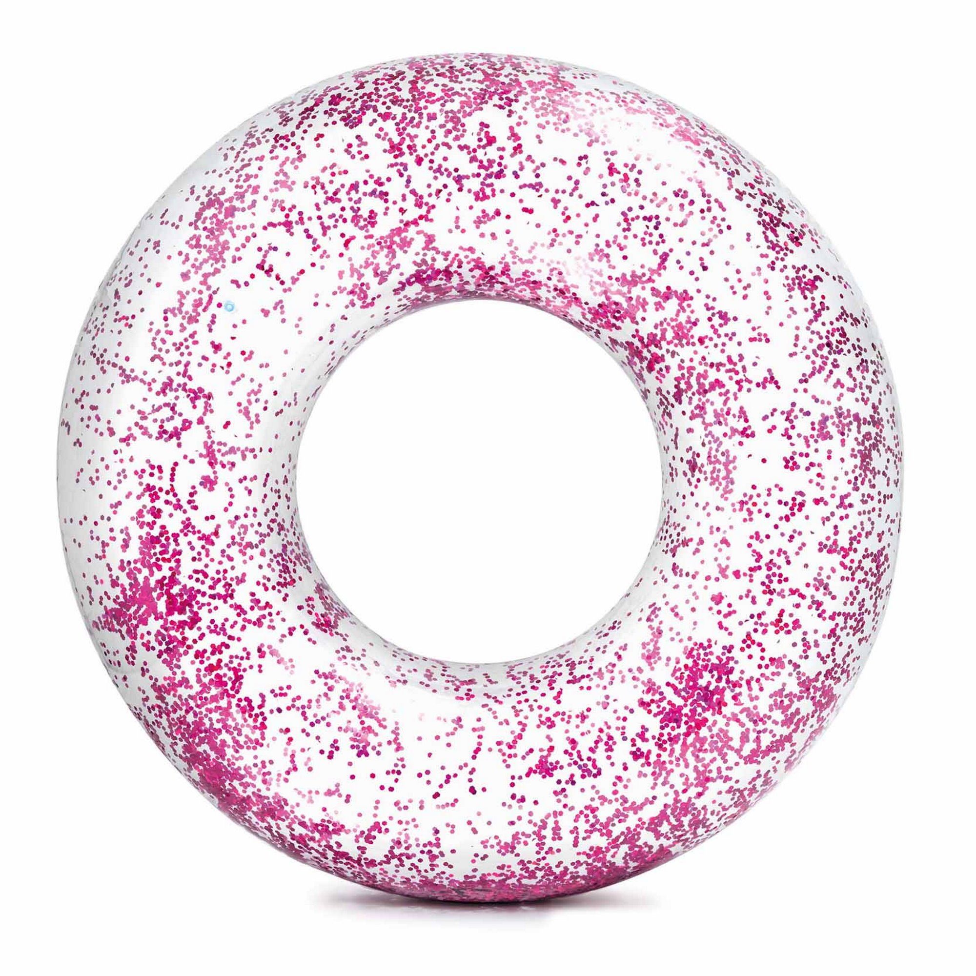 Intex Schwimmring INTEX Schwimmreifen Glitter transparent 107cm (1-tlg), Glitzer-Design