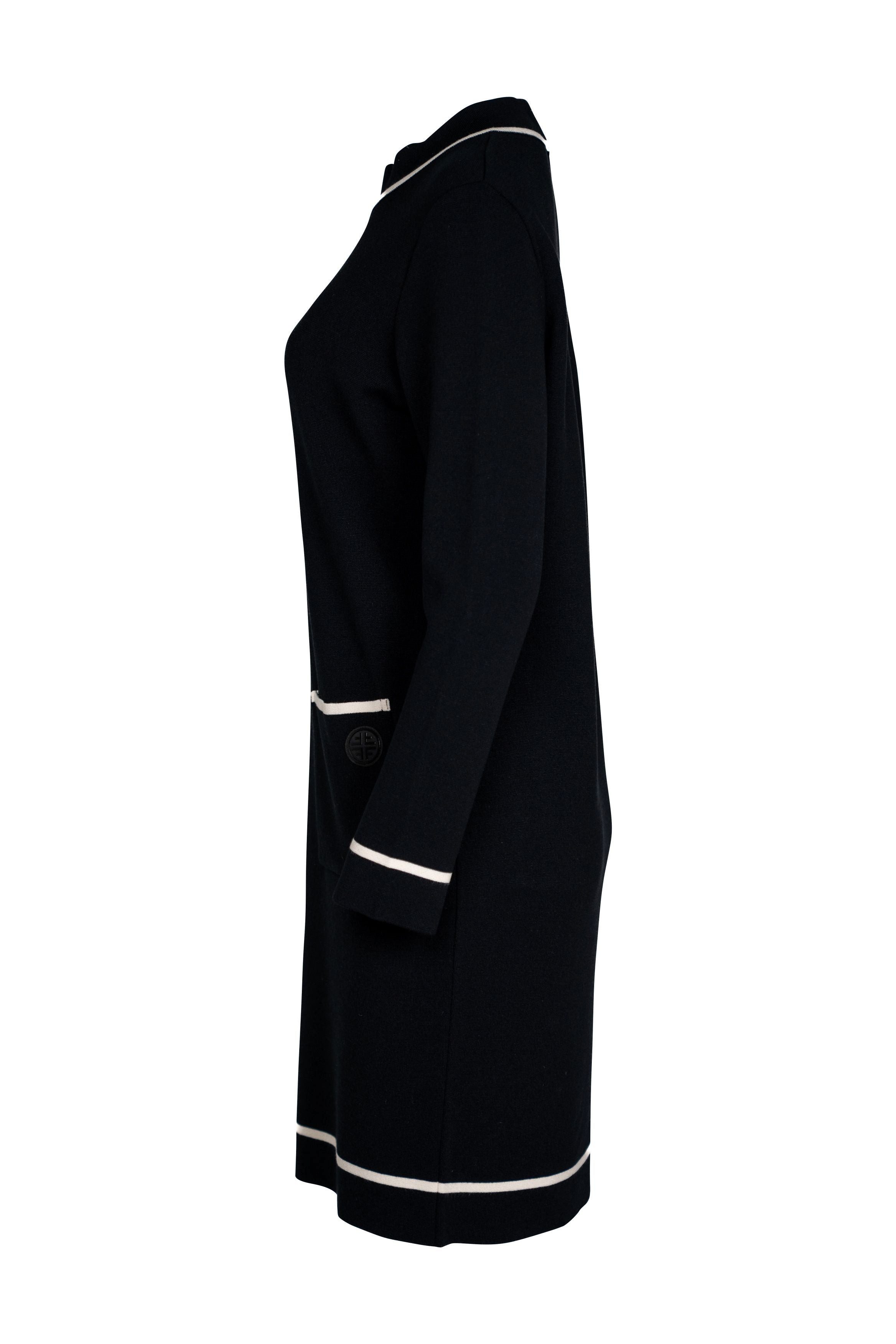 Faber Strickkleid Strickkleid mit Kontrastblenden mit Kontrastblenden