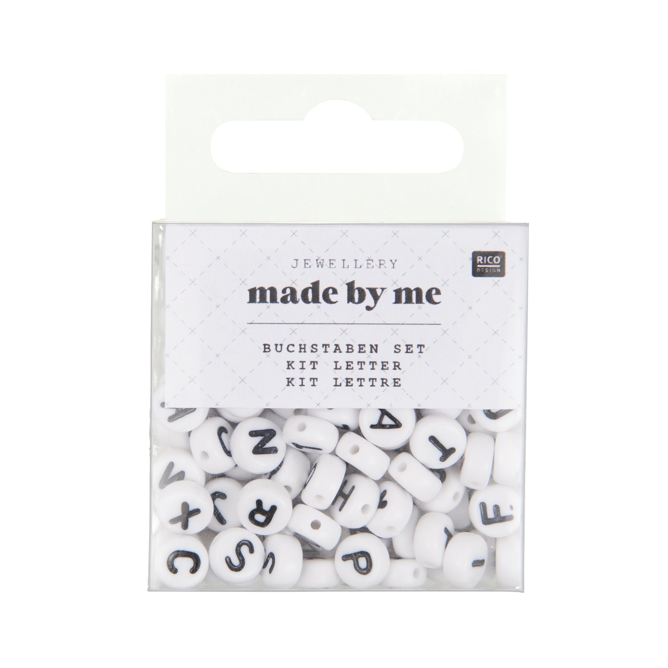 Rico Design Bastelperlen Buchstaben-Set, (165-tlg), 165 Stück