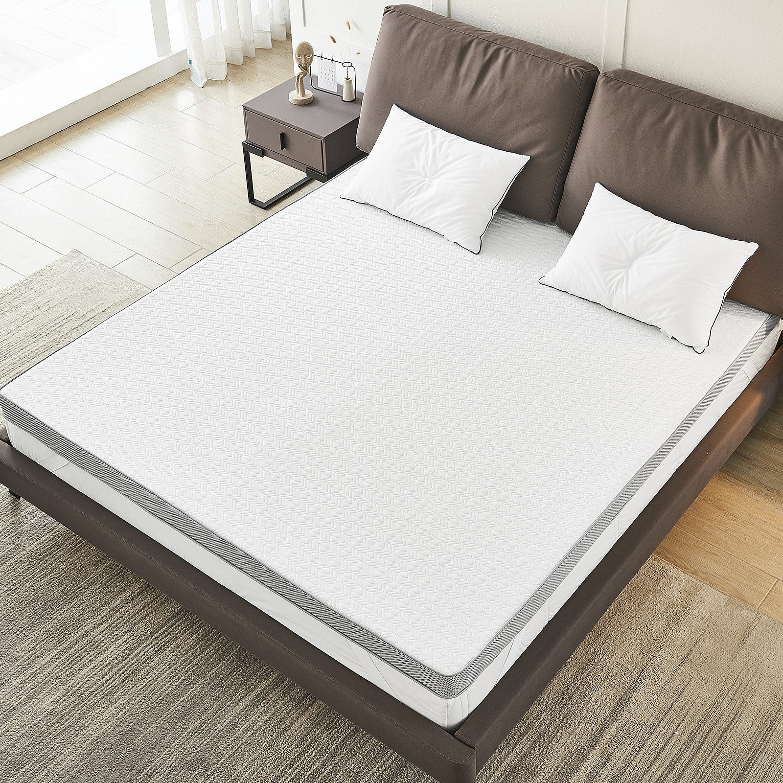 Matratzenauflage Matratzen Topper 7.5cm Höhe Gel Memoryschaum mit Bändern H günstig online kaufen