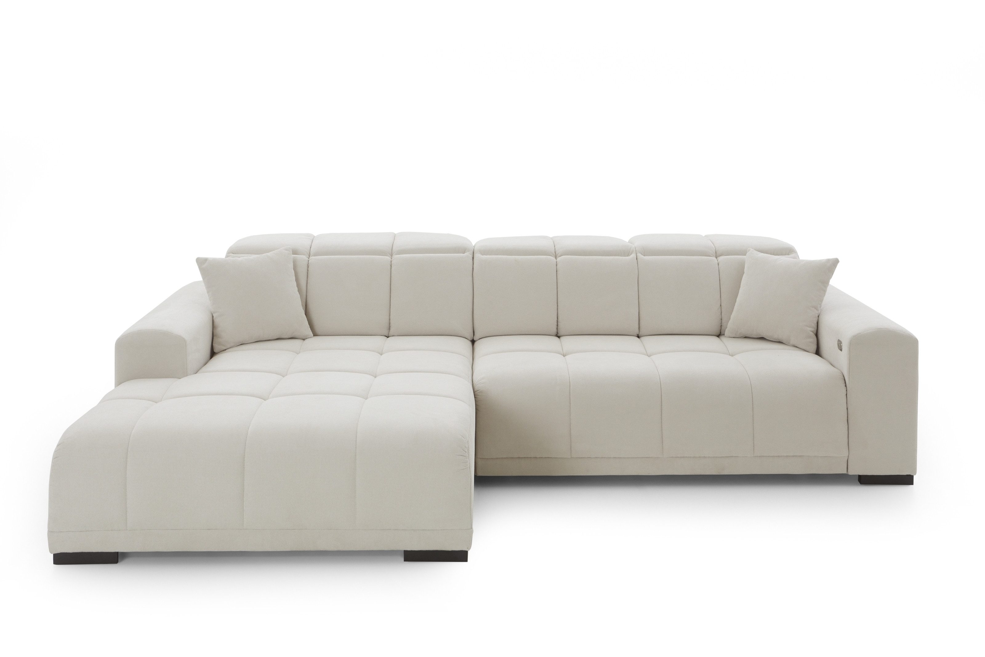 Iwaniccy Wohnlandschaft Kopfteilverstellung, Sitzverstellung, creme - 301x113x195cm (BxHxT)