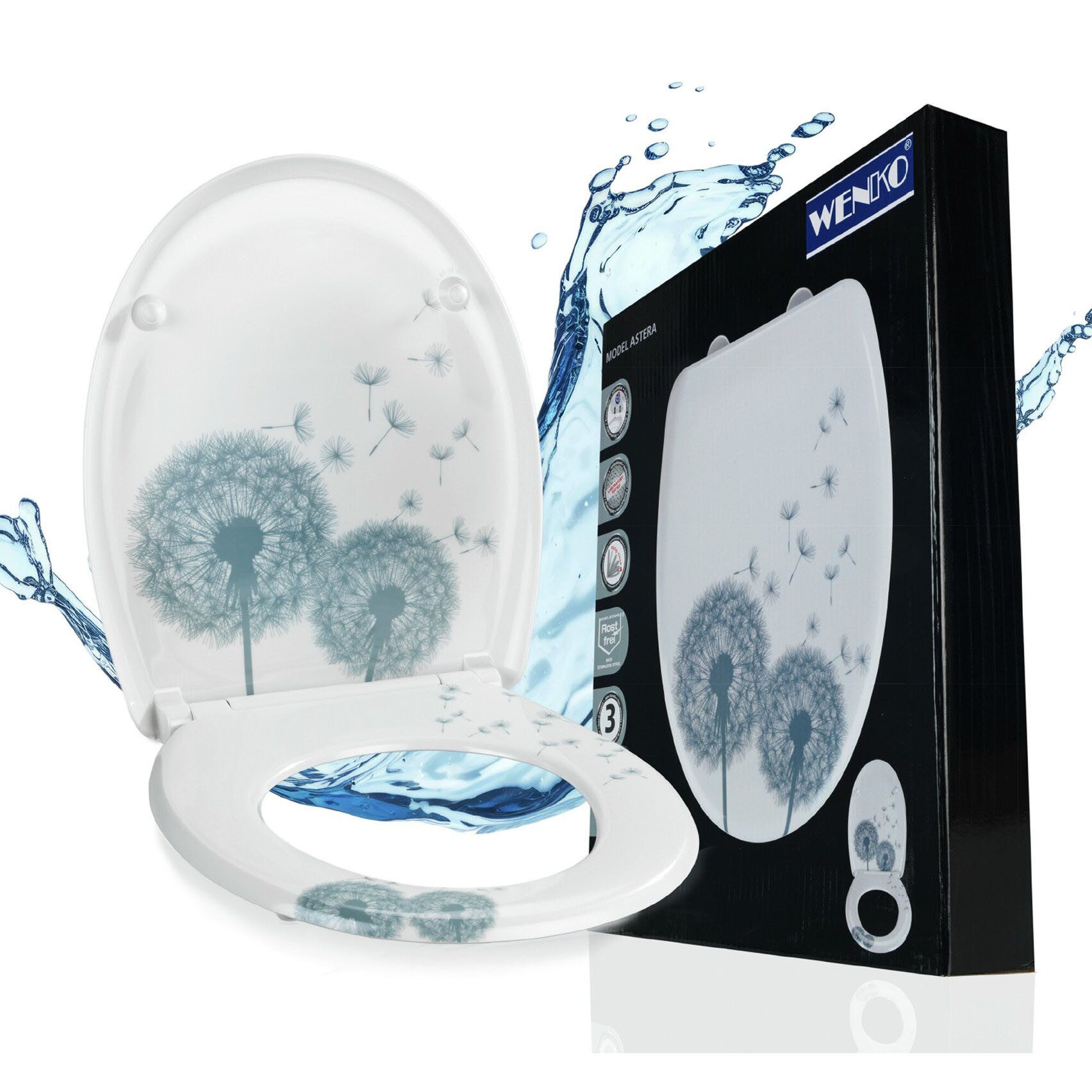 WENKO WC-Sitz Astera, Duroplast, mit Absenkautomatik