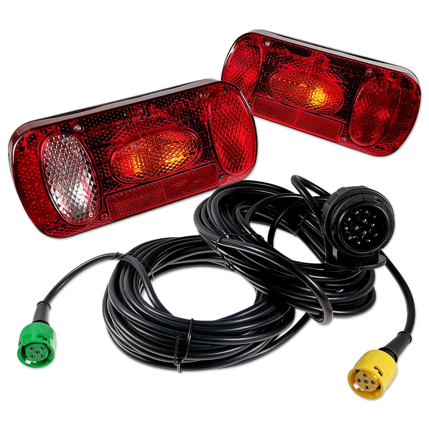 Impulse Innovation Anhänger-Rückleuchte Rückleuchte Set, BLS-MIDI, 12V, 7,5m Kabel, 13-polig