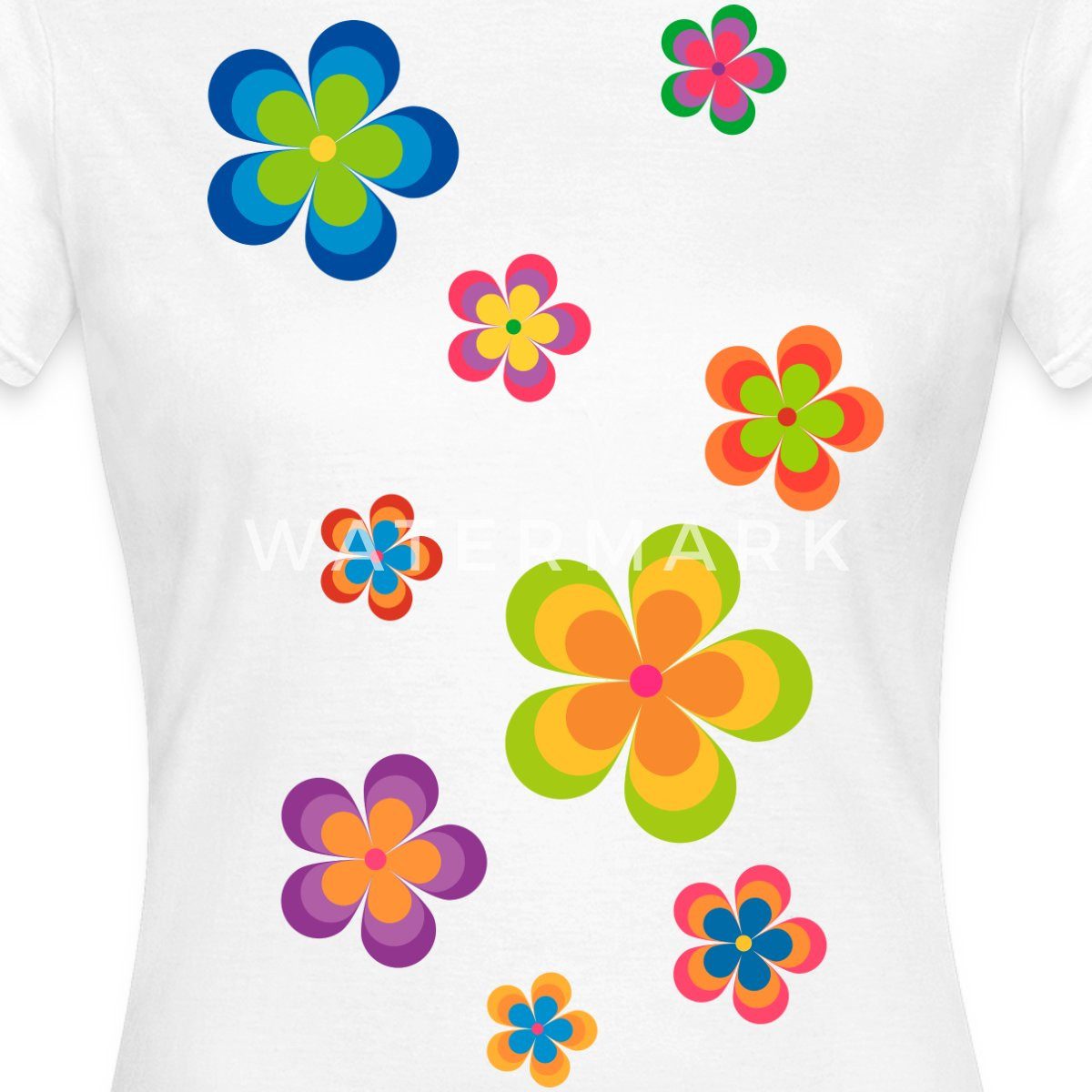 Spreadshirt T-Shirt Hippie Flower Power Blumen Frauen T-Shirt (1-tlg) günstig online kaufen