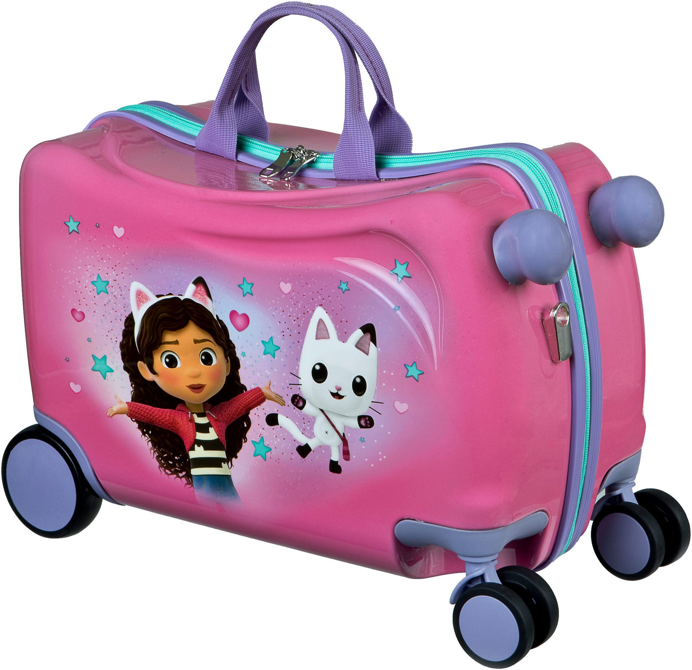 UNDERCOVER Kinderkoffer Ride-on Trolley, Gabby's Dollhouse, 4 Rollen, zum sitzen und ziehen