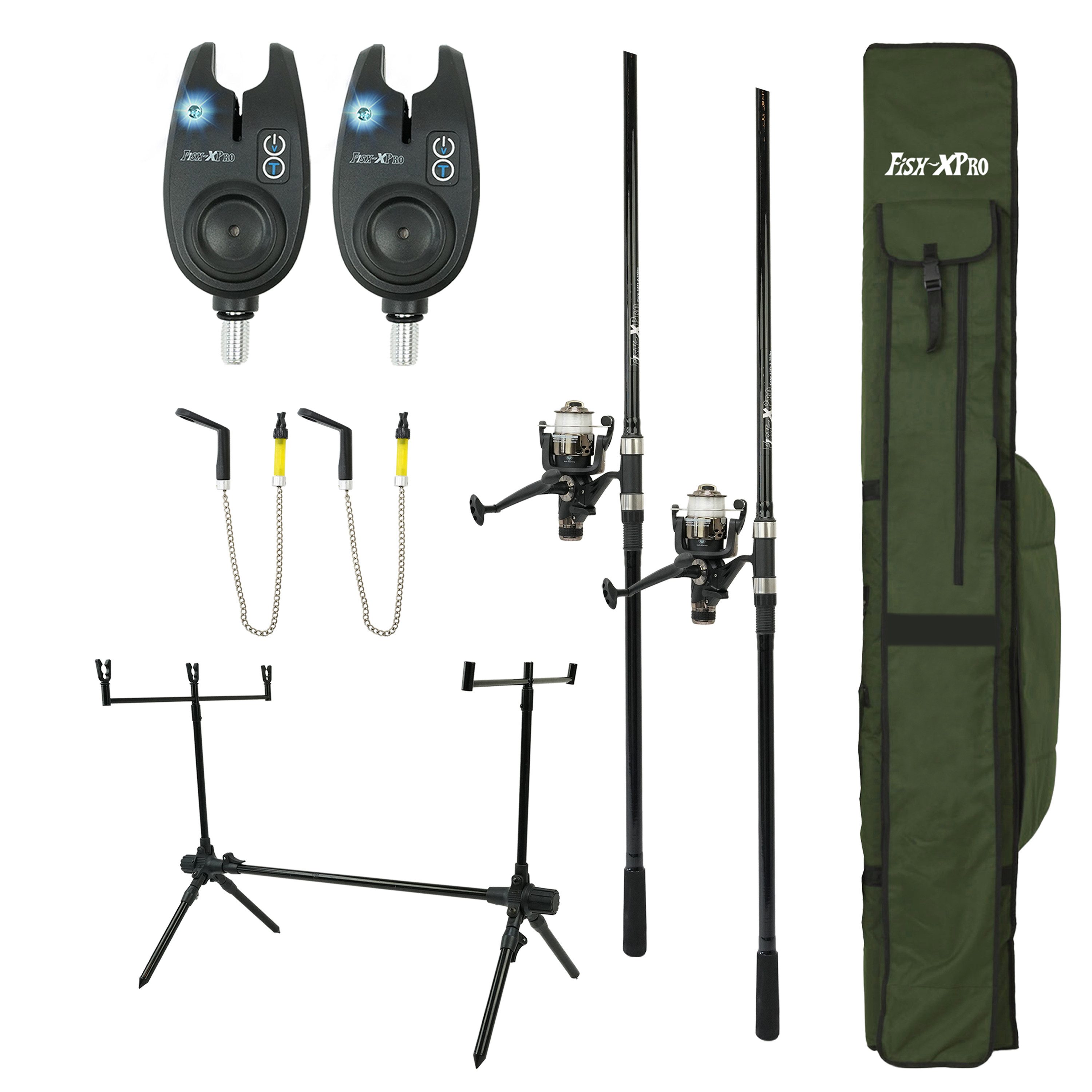 Fish-XPro Karpfenrute FISH-XPRO Karpfenset Carpset Pro Improve Set 2-Ruten