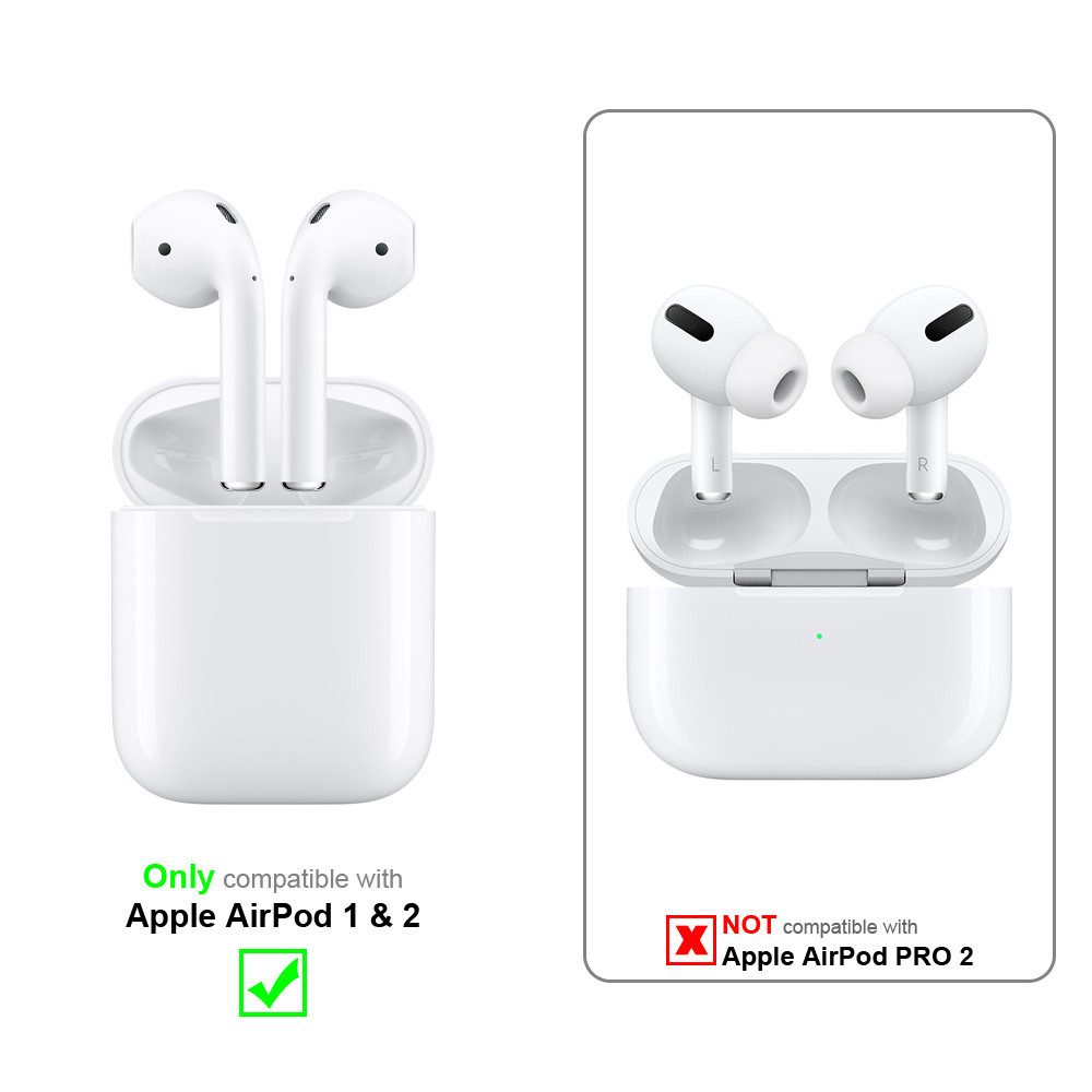 Cadorabo Kopfhörer-Schutzhülle Apple AirPod 1 & 2, AirPod Hülle - Kopfhörer Schutzhülle - TPU Silikon Case Cover