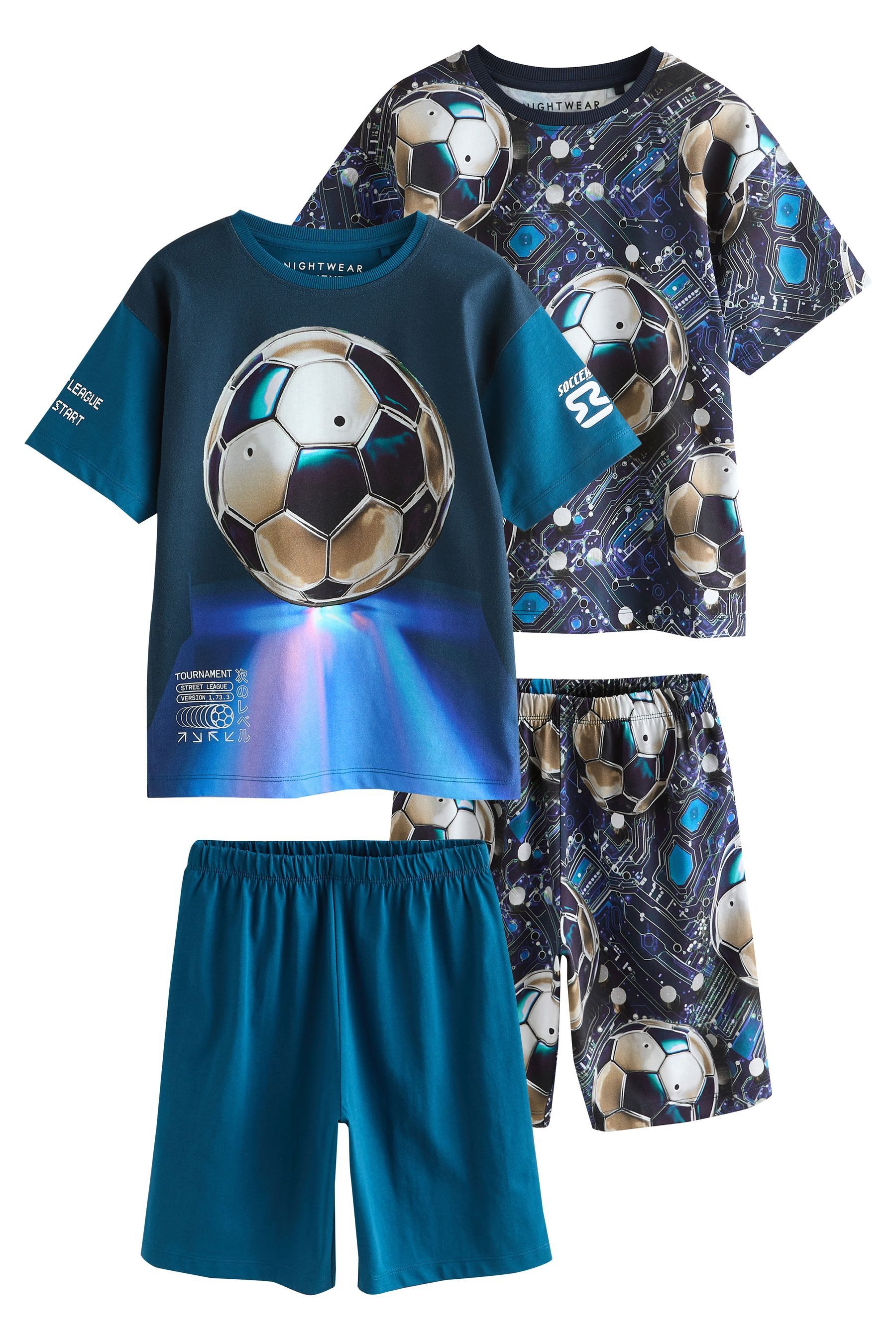 Next Pyjama 2er-Pack kurze Schlafanzüge aus 100 % Baumwolle (4 tlg)