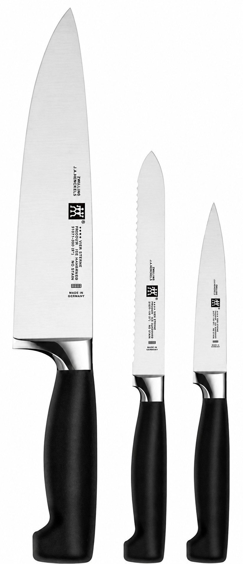 Zwilling Messerblock Vier Sterne Messerblockset 5-tlg, Kautschuk-Holz