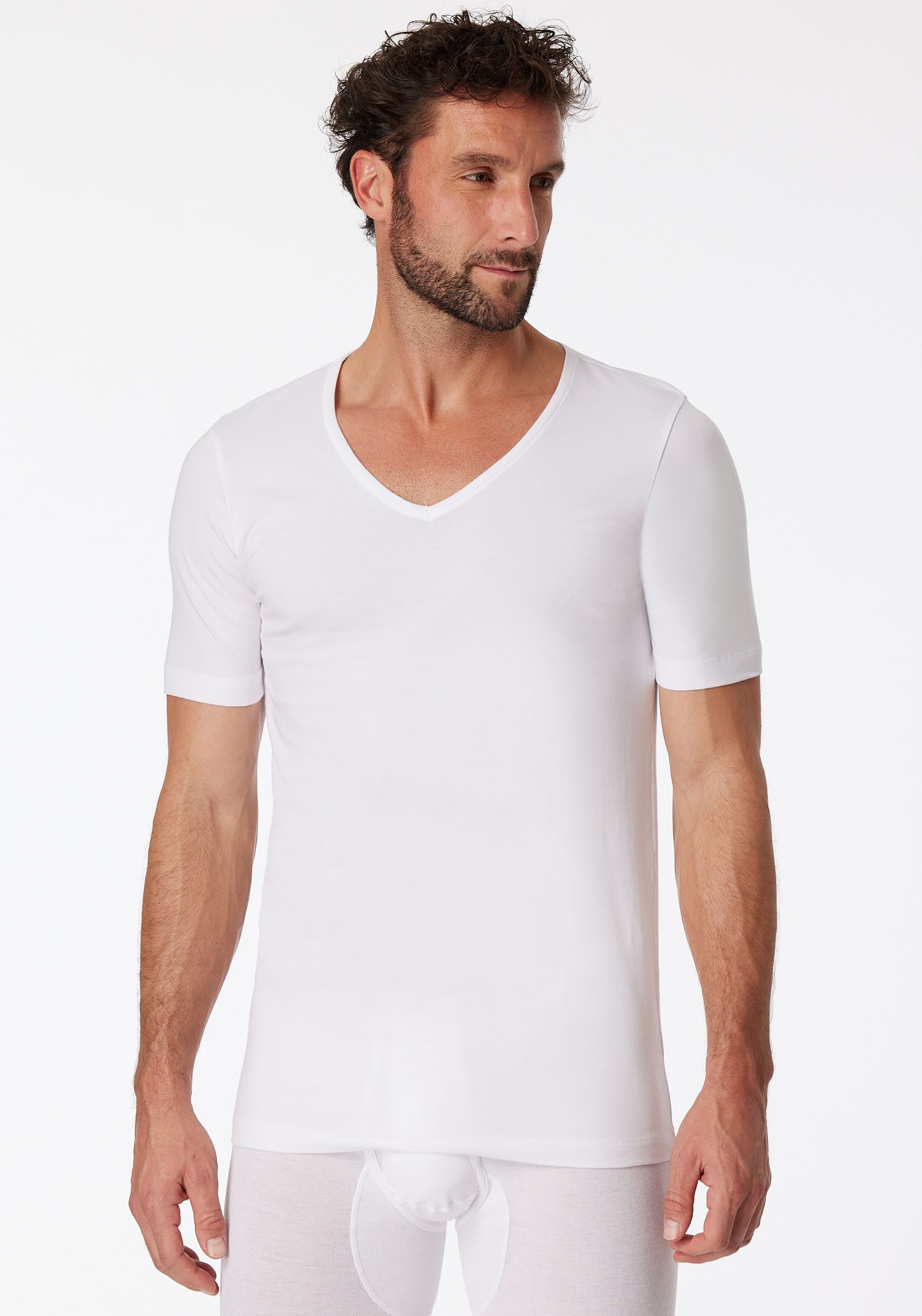 Schiesser V-Shirt 95/5 (2er-Pack) mit tiefem V-Ausschnitt günstig online kaufen