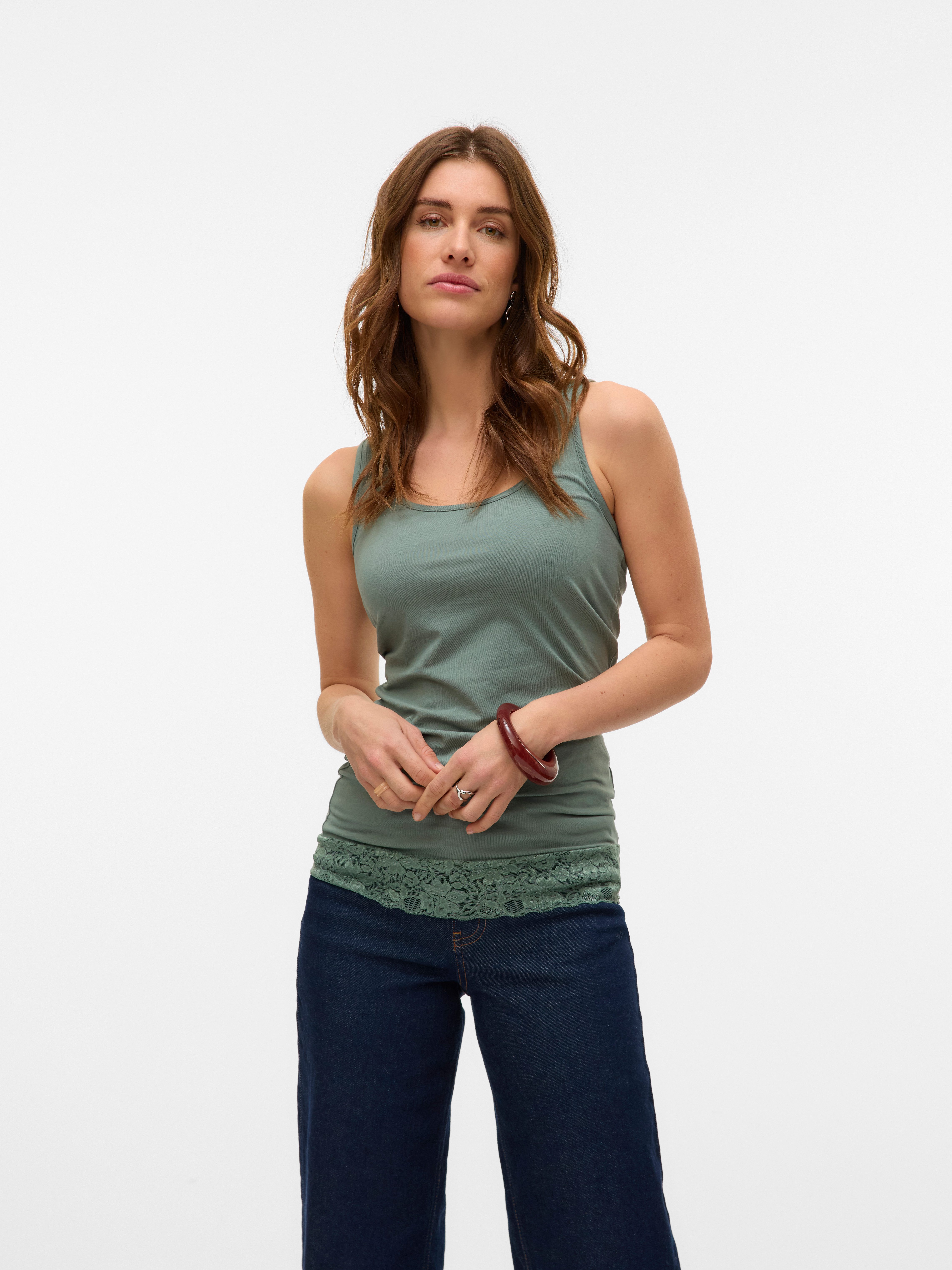 Vero Moda Tanktop VMMAXI MY LACE LONG TANK JRS NOOS günstig online kaufen