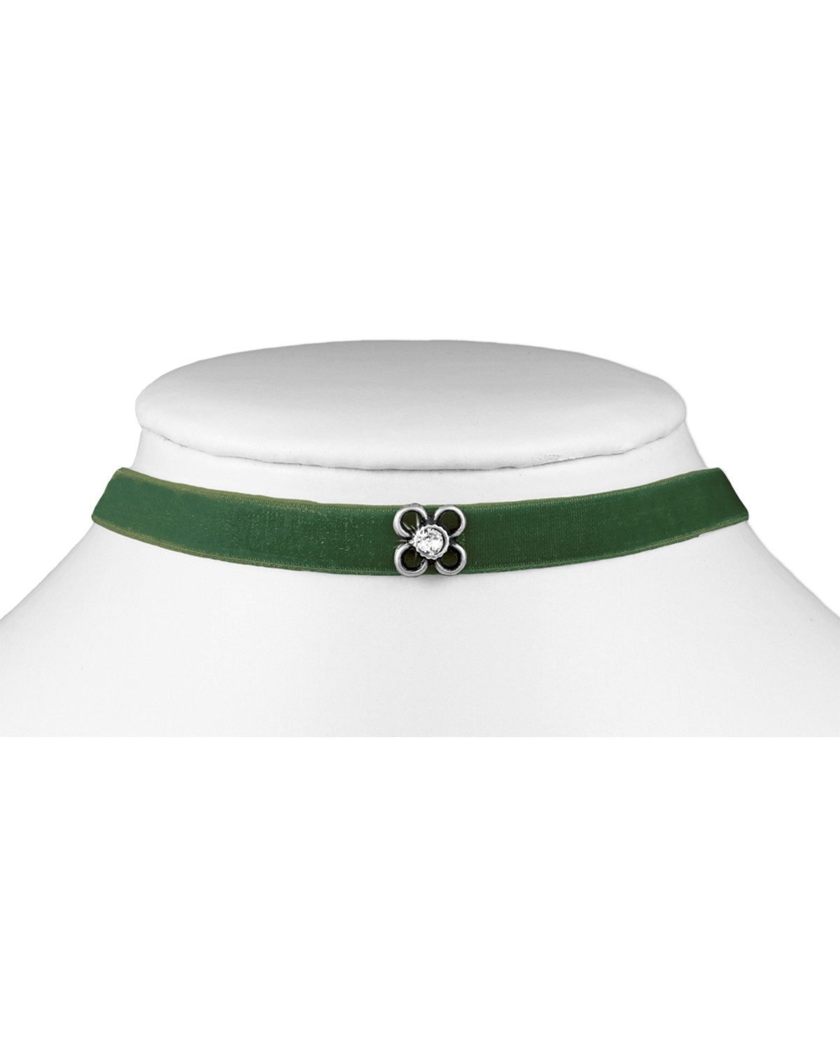 Trachtenland Kette mit Anhänger LUISIA® Samt Kropfband 'Ramona' mit Premium Krista – Bild 2 von 3