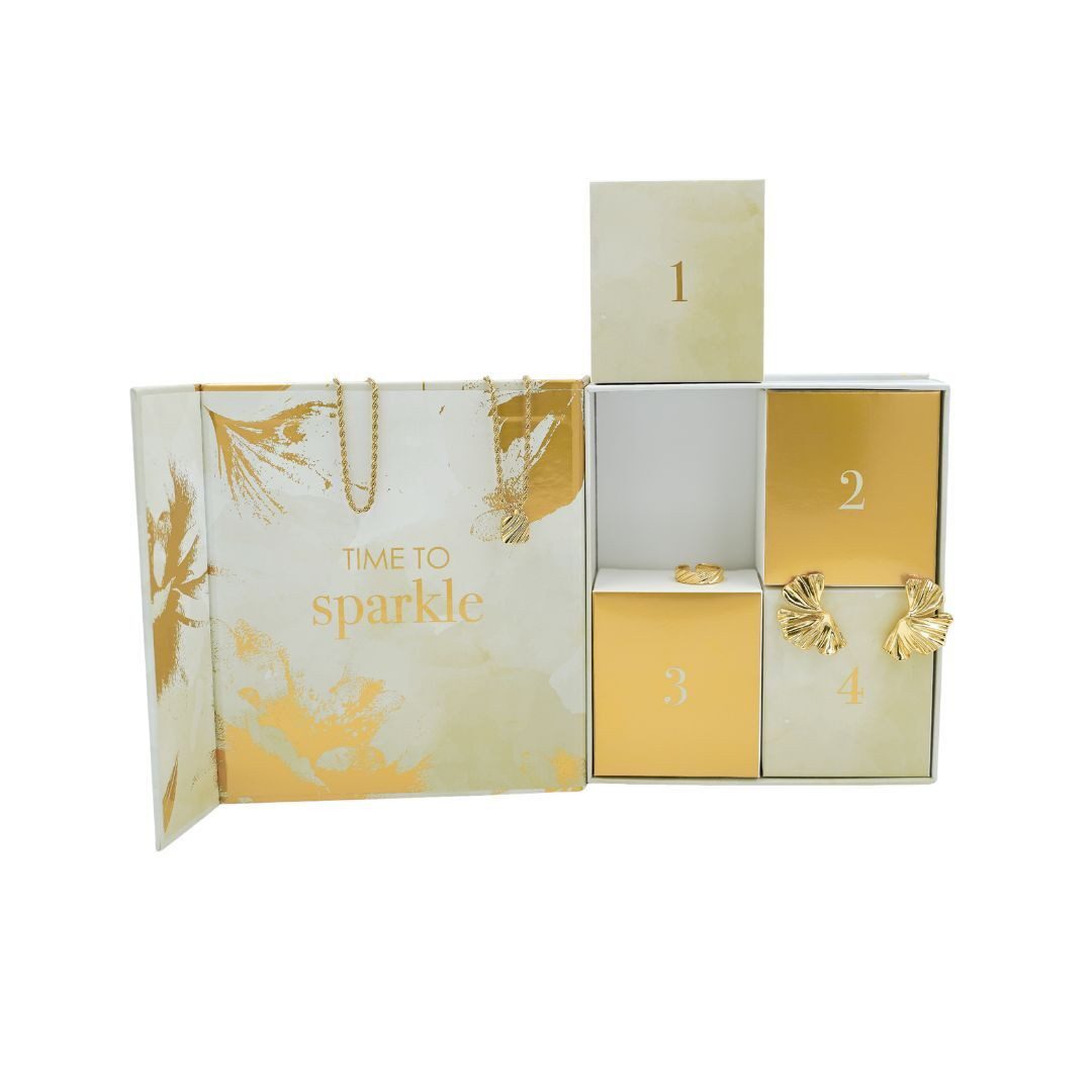 Heideman Schmuck-Adventskalender Heideman Schmuck Geschenkbox – Statement (25-tlg), Schmuckset mehrteilig Schmuck für Frauen - 4 Schmuckstücke