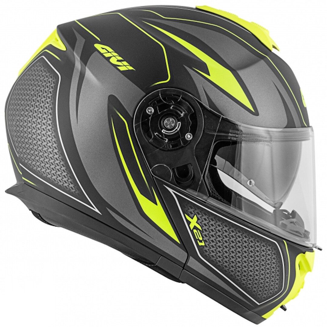 GIVI Motorradhelm X.21 Challenger Shiver Klapphelm, Sonnenvisier, Pinlock, Klapphelm, Herausnehmbares Innenfutter