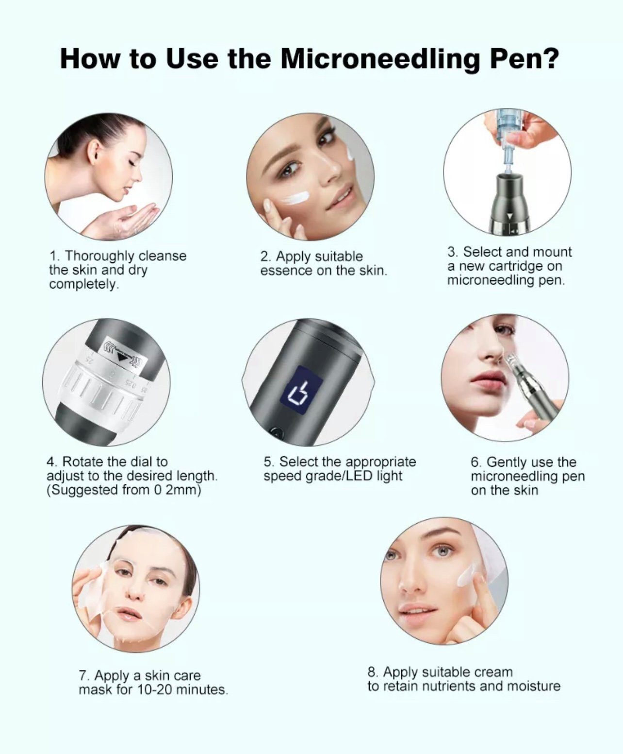 Lalano`S Cosmetics Micro-Needling Doktor needle pen, Kosmetikbehandlungsgerät, Mitesserentferner, Porenreiniger, Anti-Aging-Gerät, Akne Behandlung, Mikrodermabrasionsgerät, Derma Pen