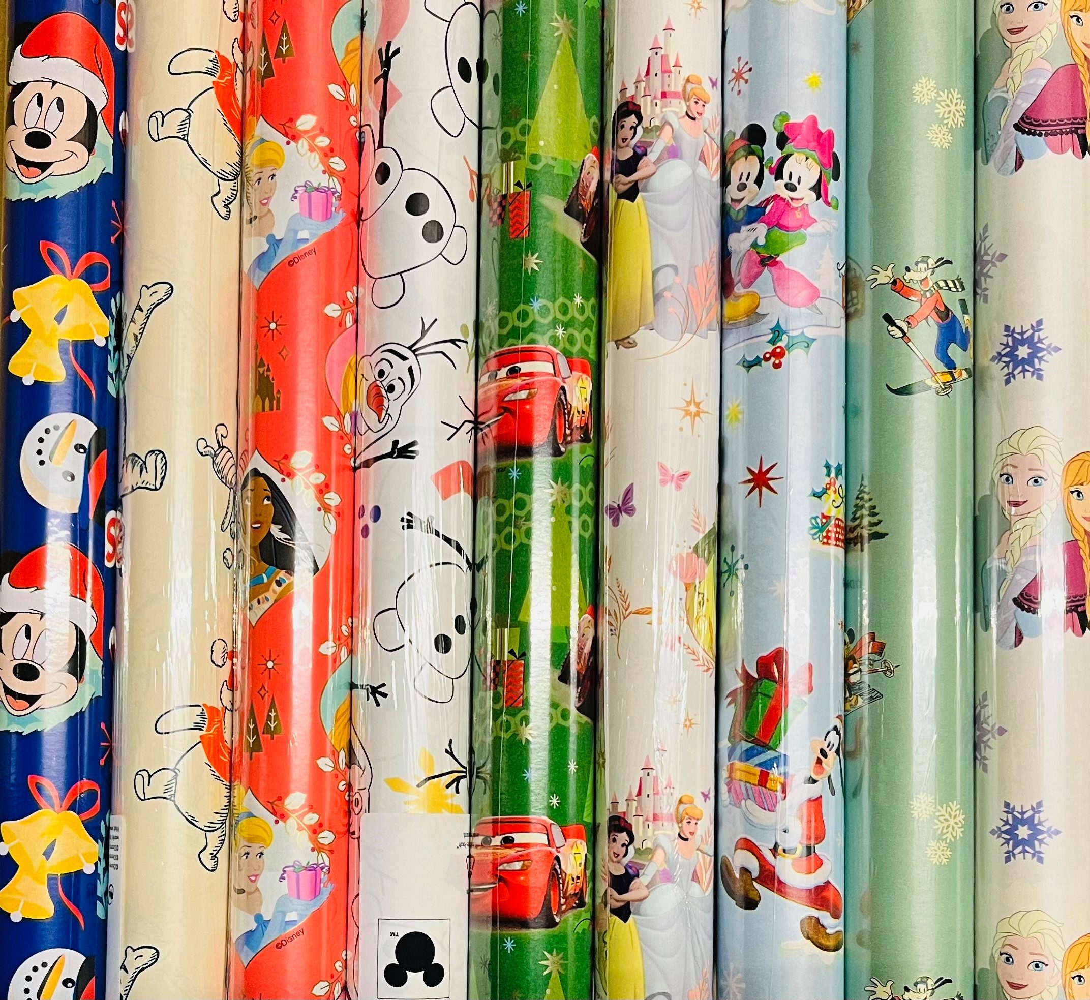 Ebaxx Упаковочная бумага 9 Rollen Weihnachts Kinder Disney Упаковочная бумага 200 x 70 cm, (9St)