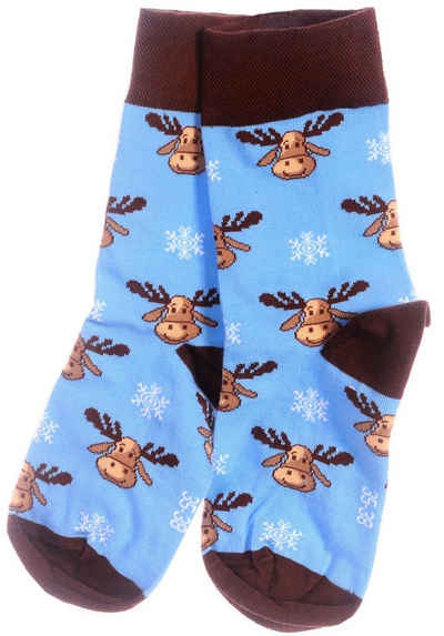 Martinex Socken »1 Paar Socken Strümpfe 37 31 35 38 39 42 43 46 Weihnachtssocken«